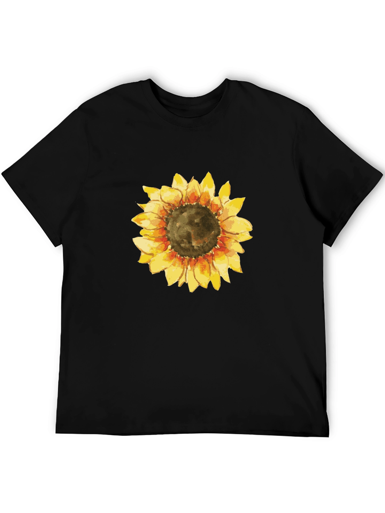 Sunflower Graphic Black T-Shirt for Men