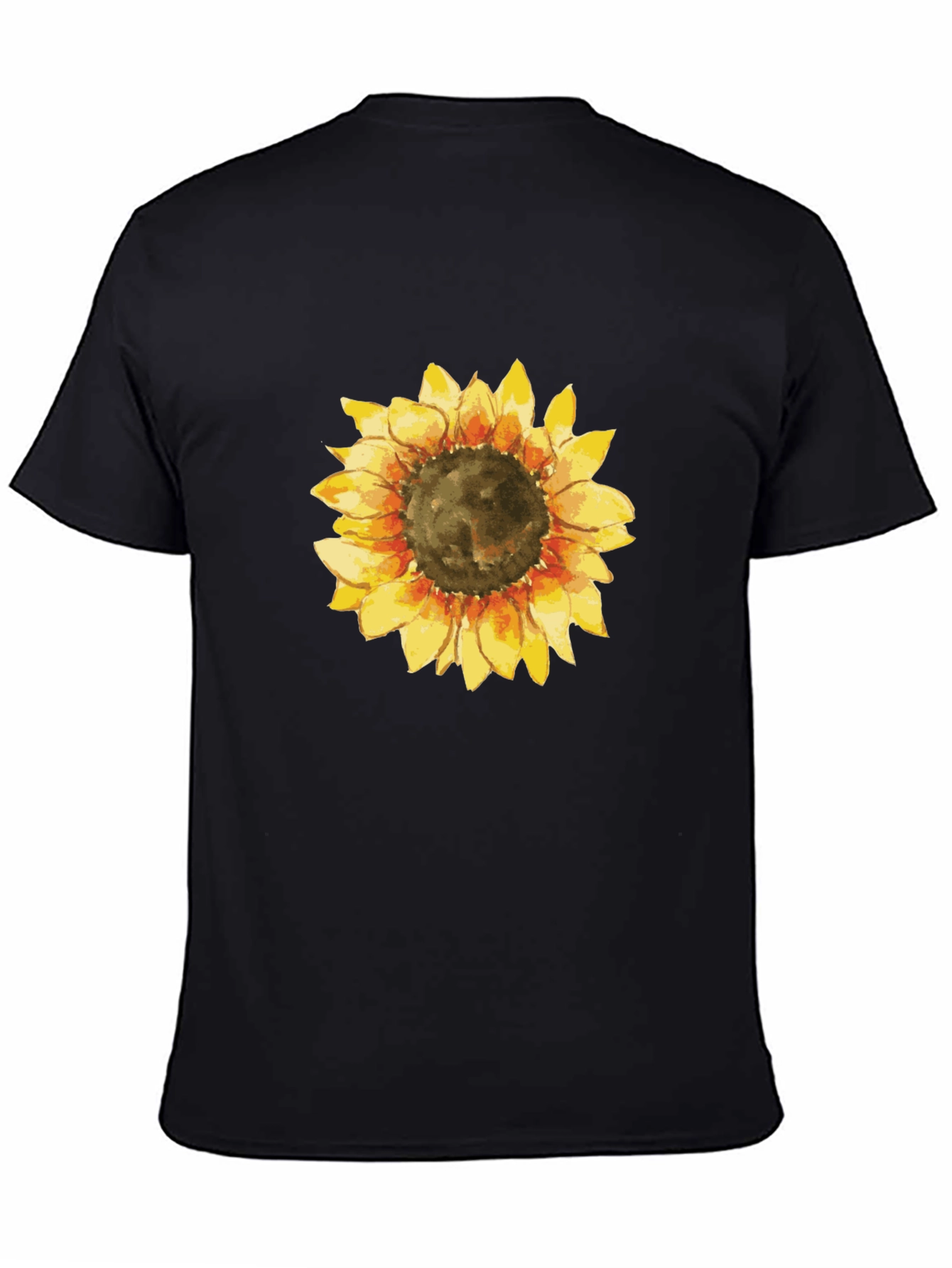 Sunflower Graphic Black T-Shirt for Men