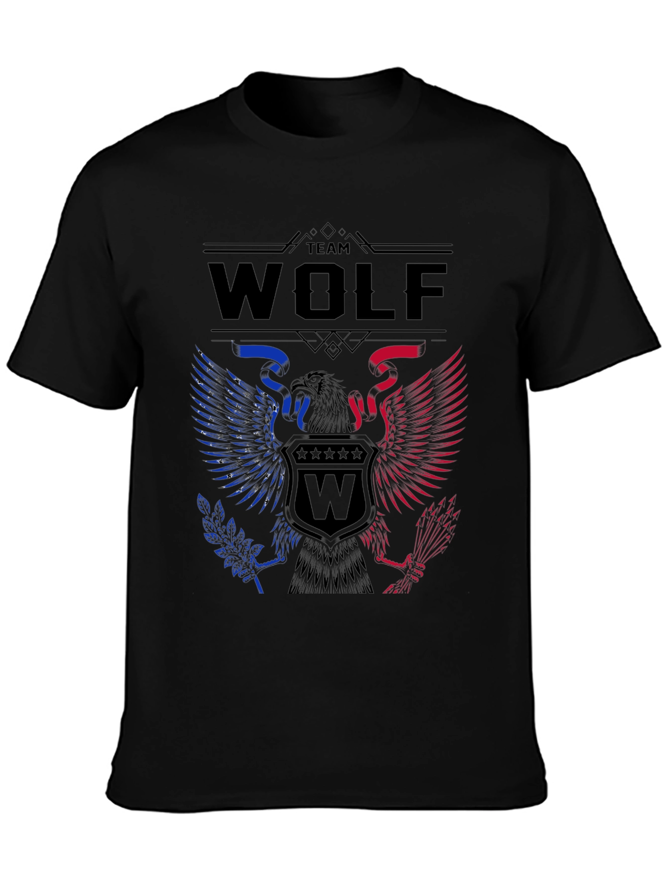 Team Wolf Eagle Graphic Print Tee