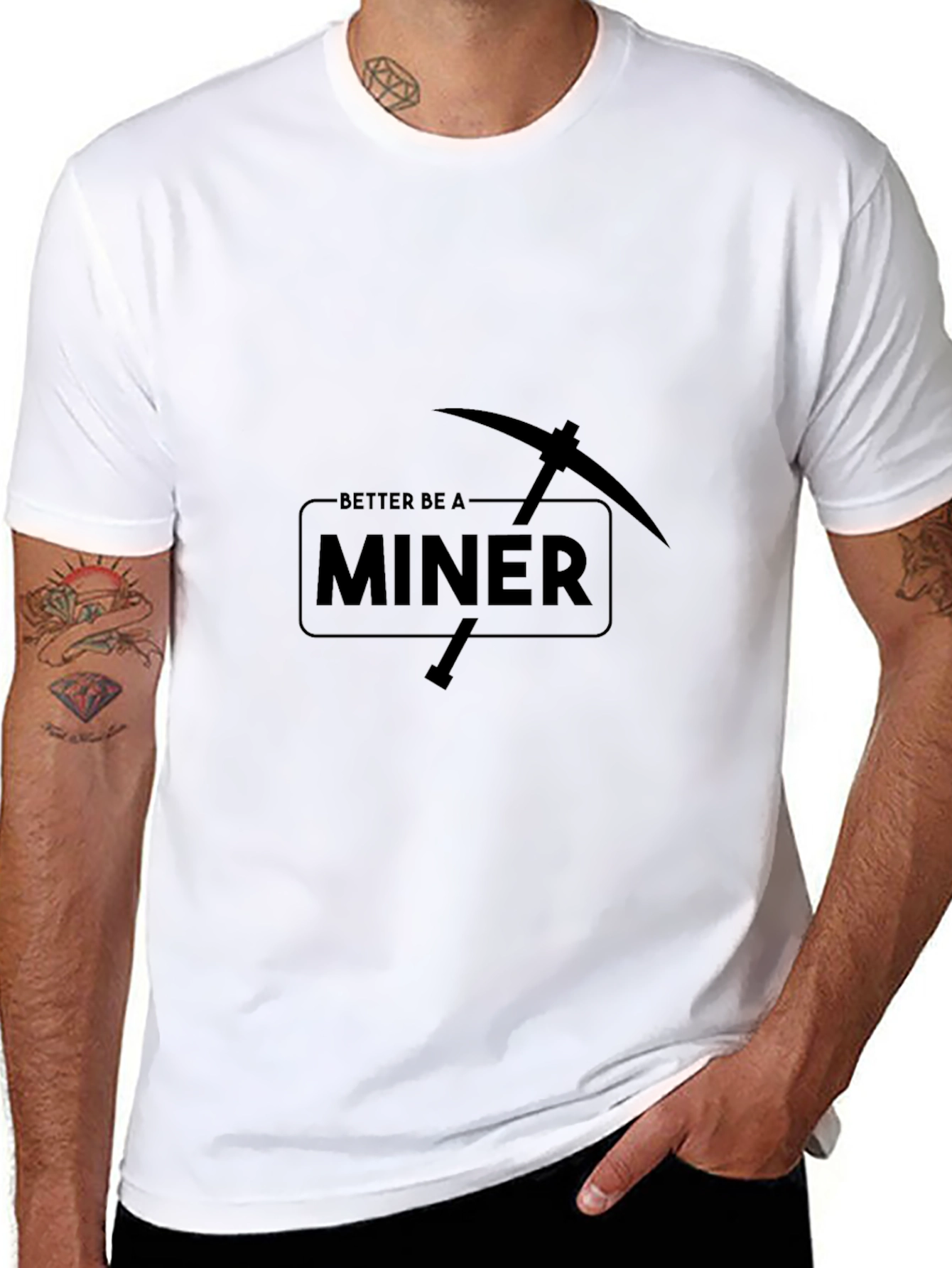 Better Be a Miner Graphic Black T-Shirt