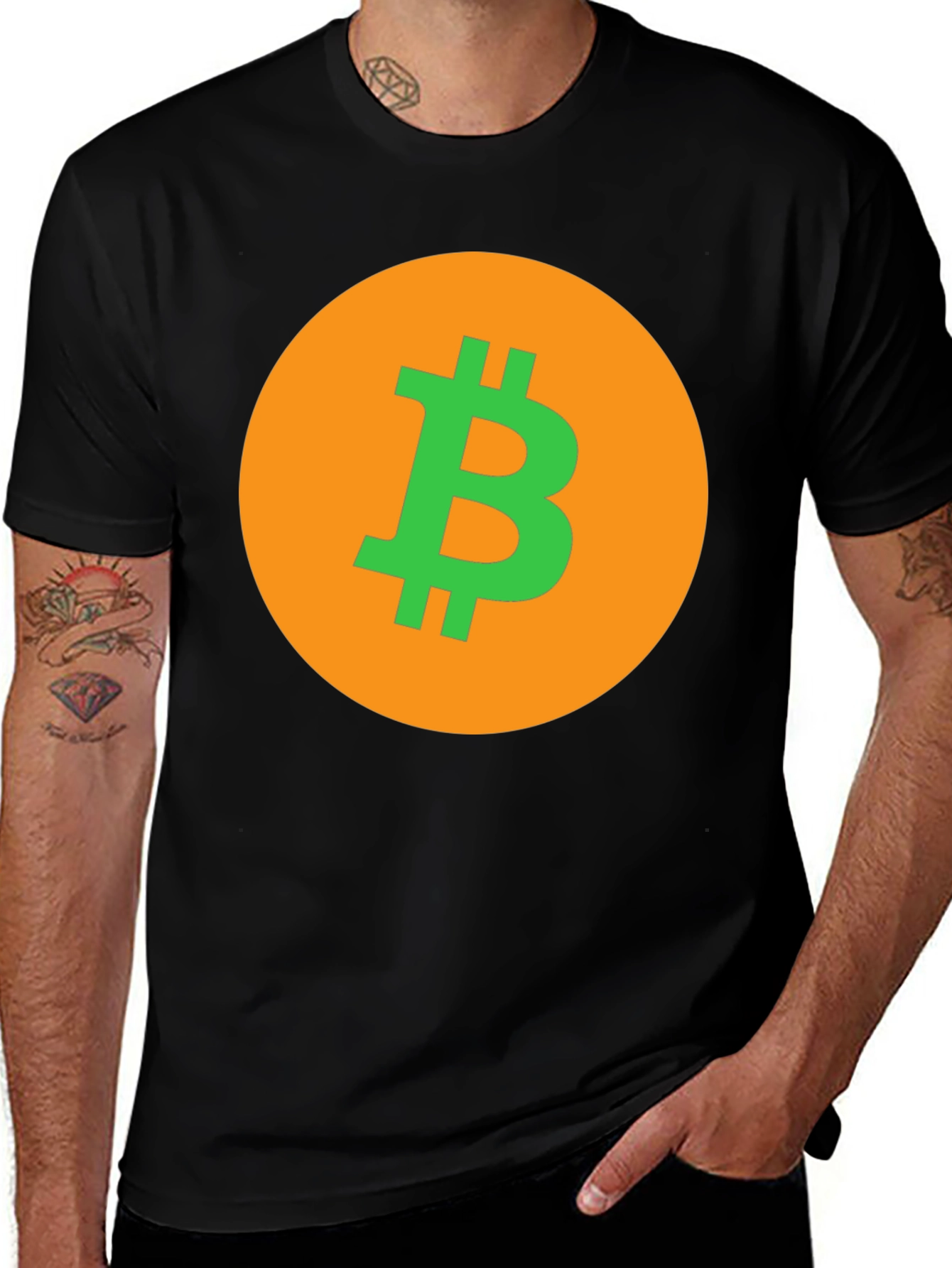 Bitcoin Logo Graphic Tee - Crypto Enthusiast Style