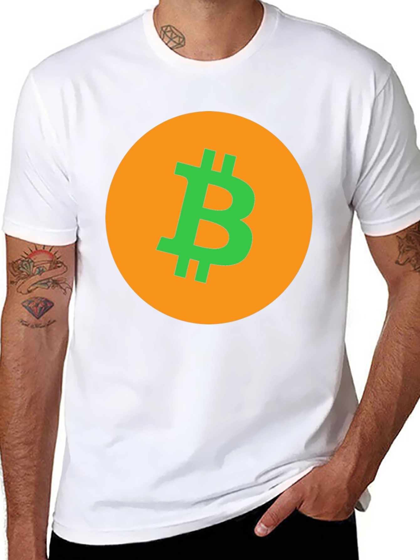 Bitcoin Logo Graphic Tee - Crypto Enthusiast Style