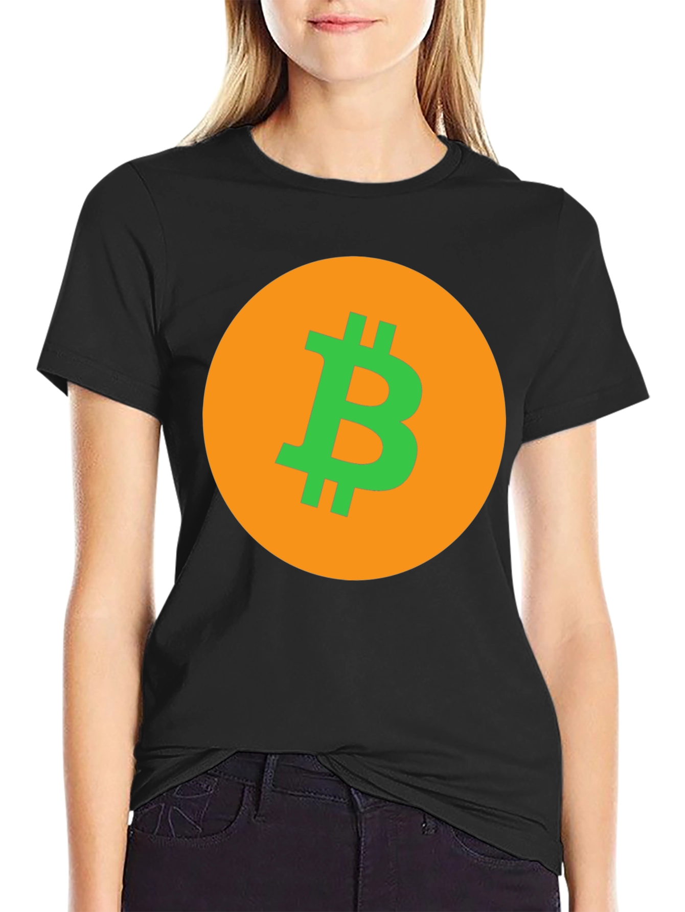 Bitcoin Logo Graphic Tee - Crypto Enthusiast Style