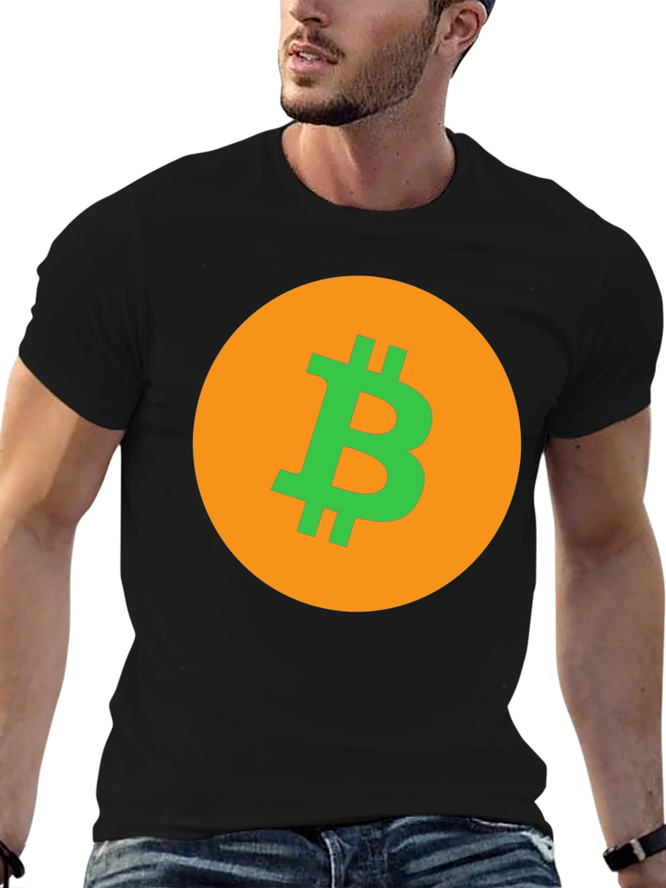 Bitcoin Logo Graphic Tee - Crypto Enthusiast Style