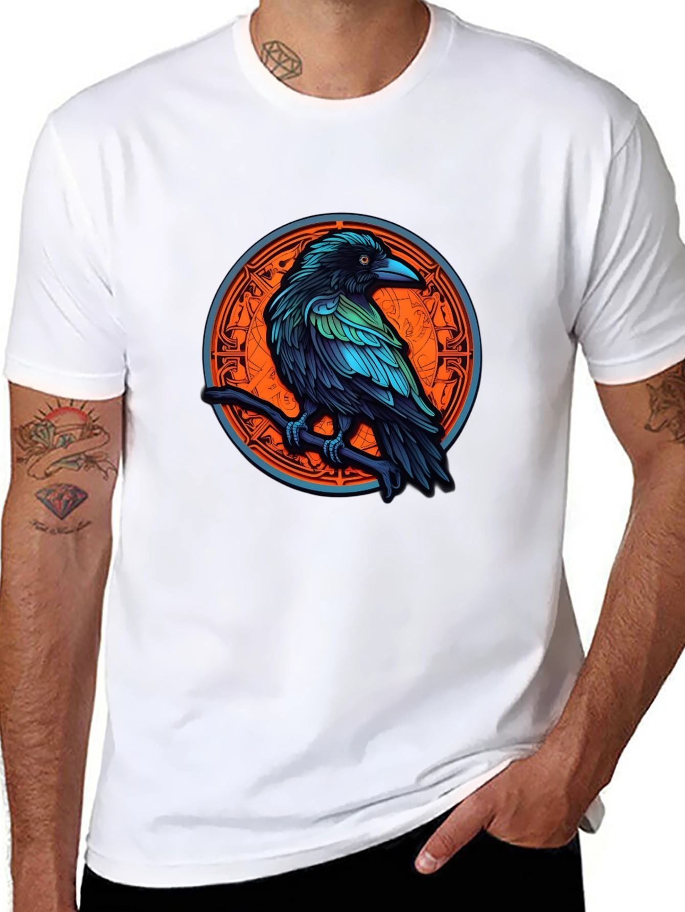 Raven Graphic Tee - Mystic Bird T-Shirt