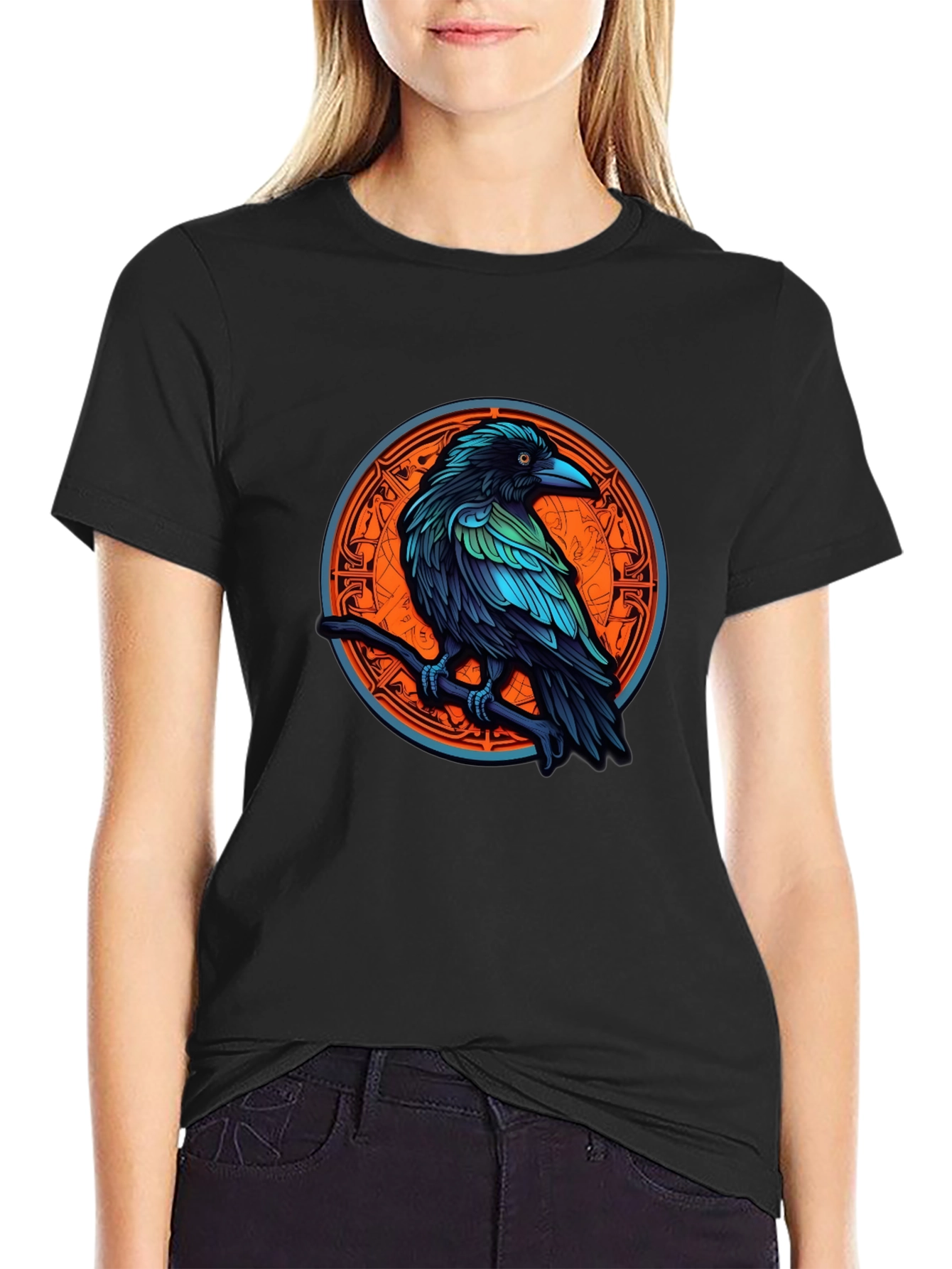 Raven Graphic Tee - Mystic Bird T-Shirt
