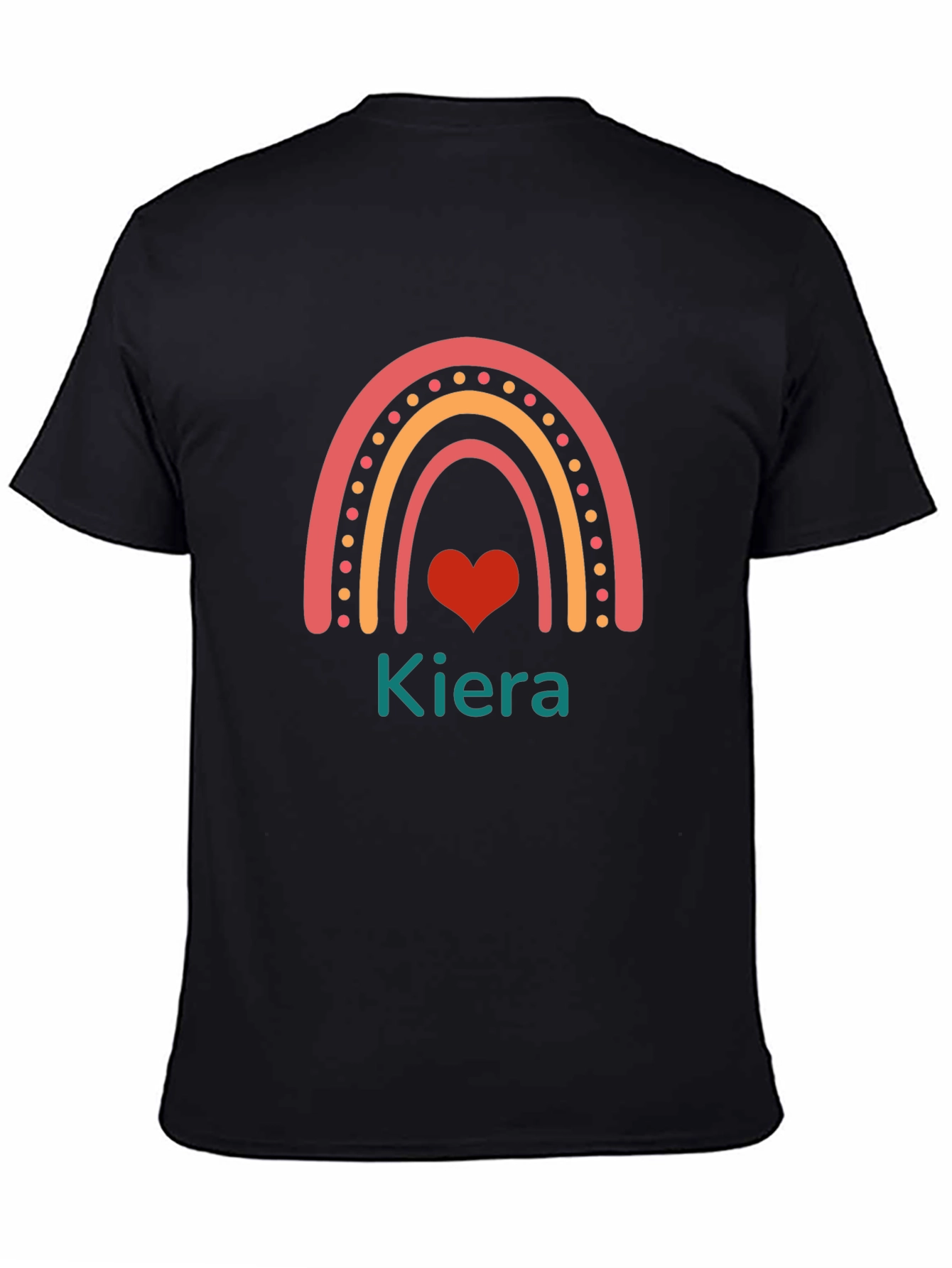 Kiera Rainbow Heart Custom T-Shirt