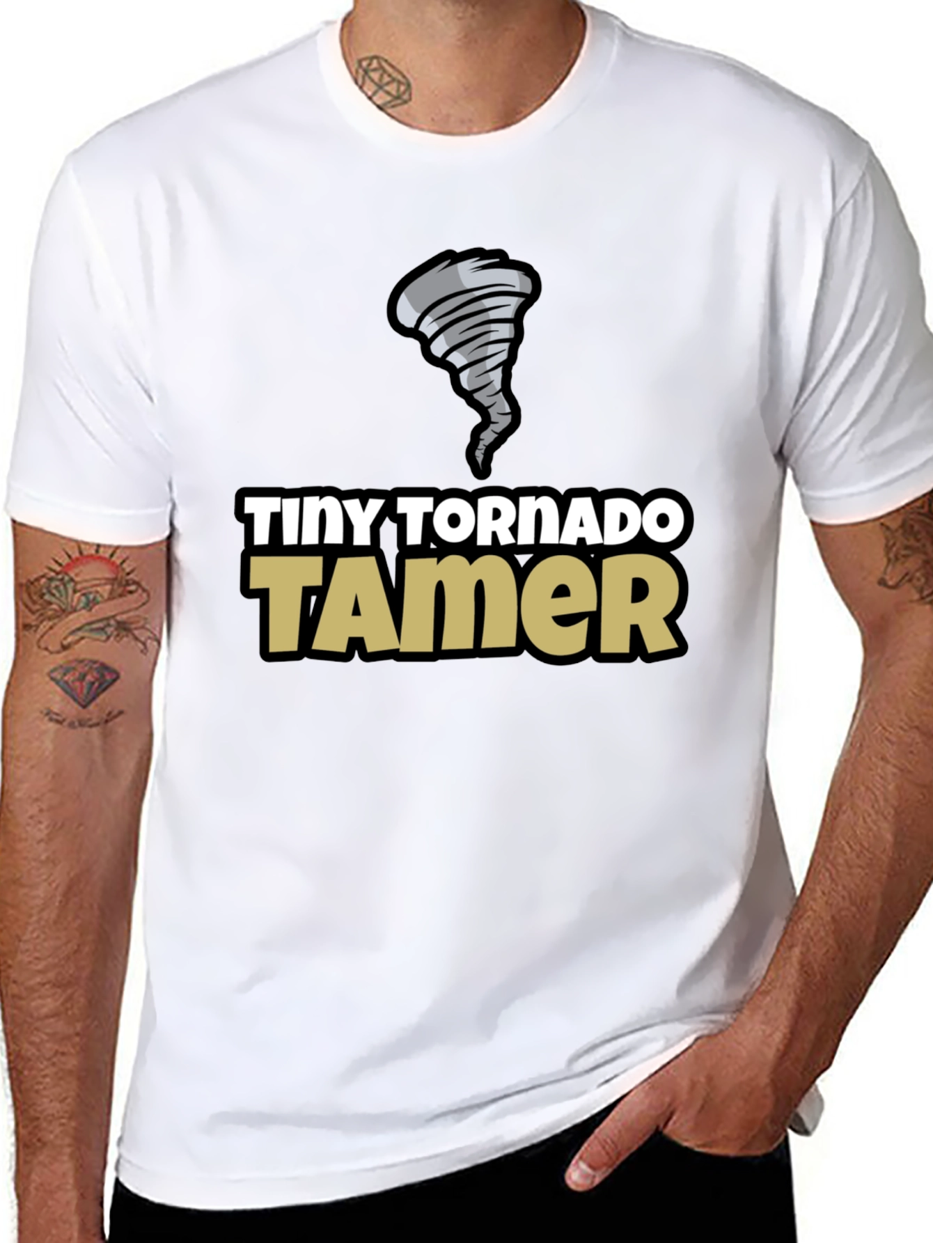 Tiny Tornado Tamer Black T-Shirt