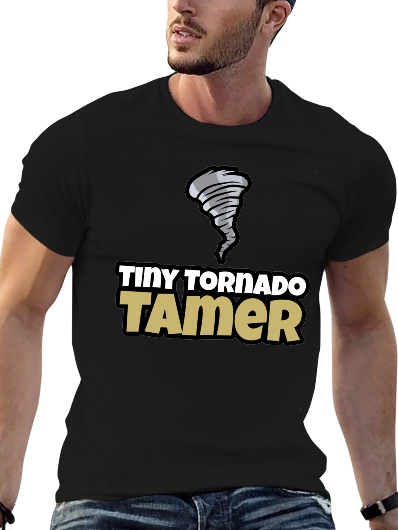 Tiny Tornado Tamer Black T-Shirt