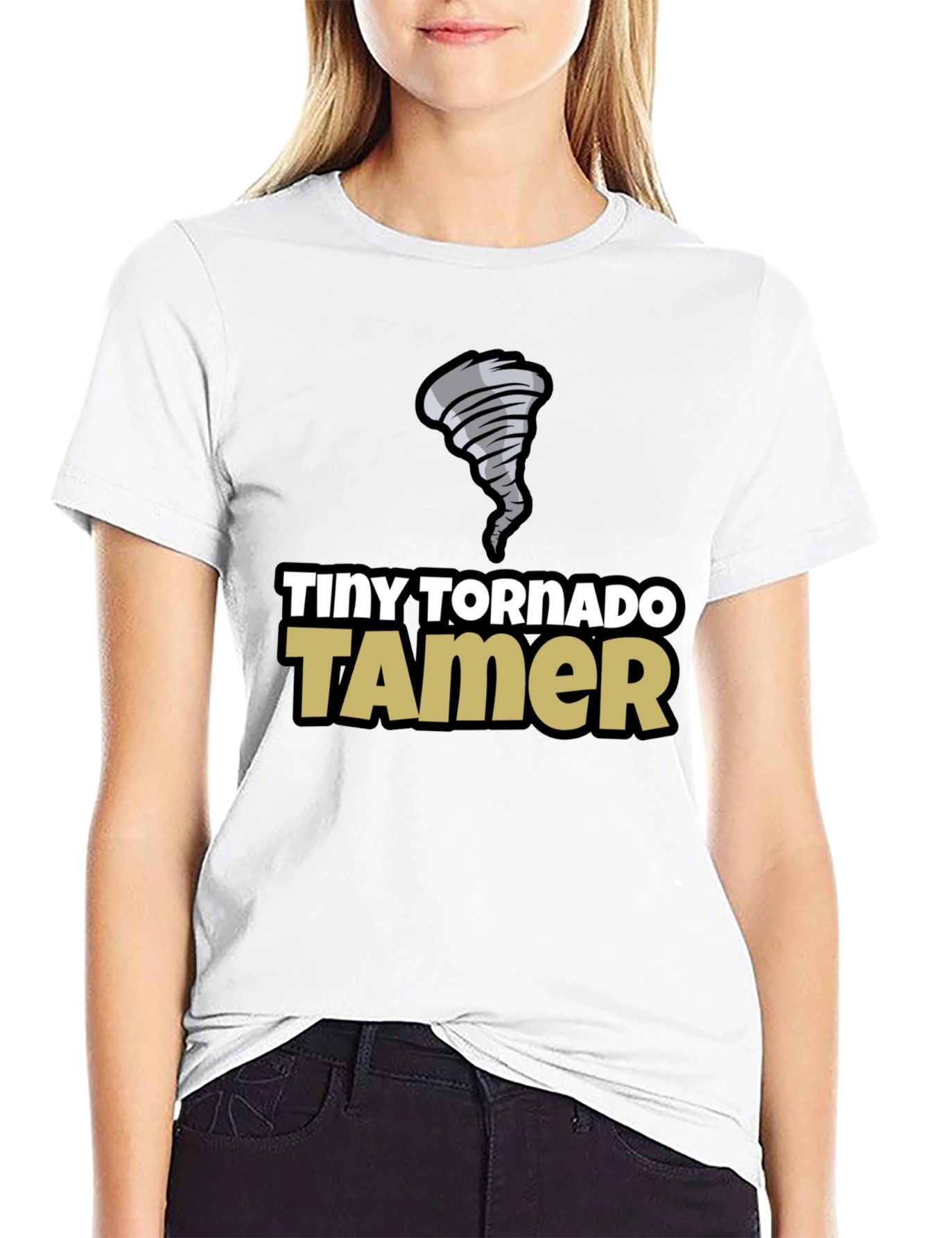 Tiny Tornado Tamer Black T-Shirt