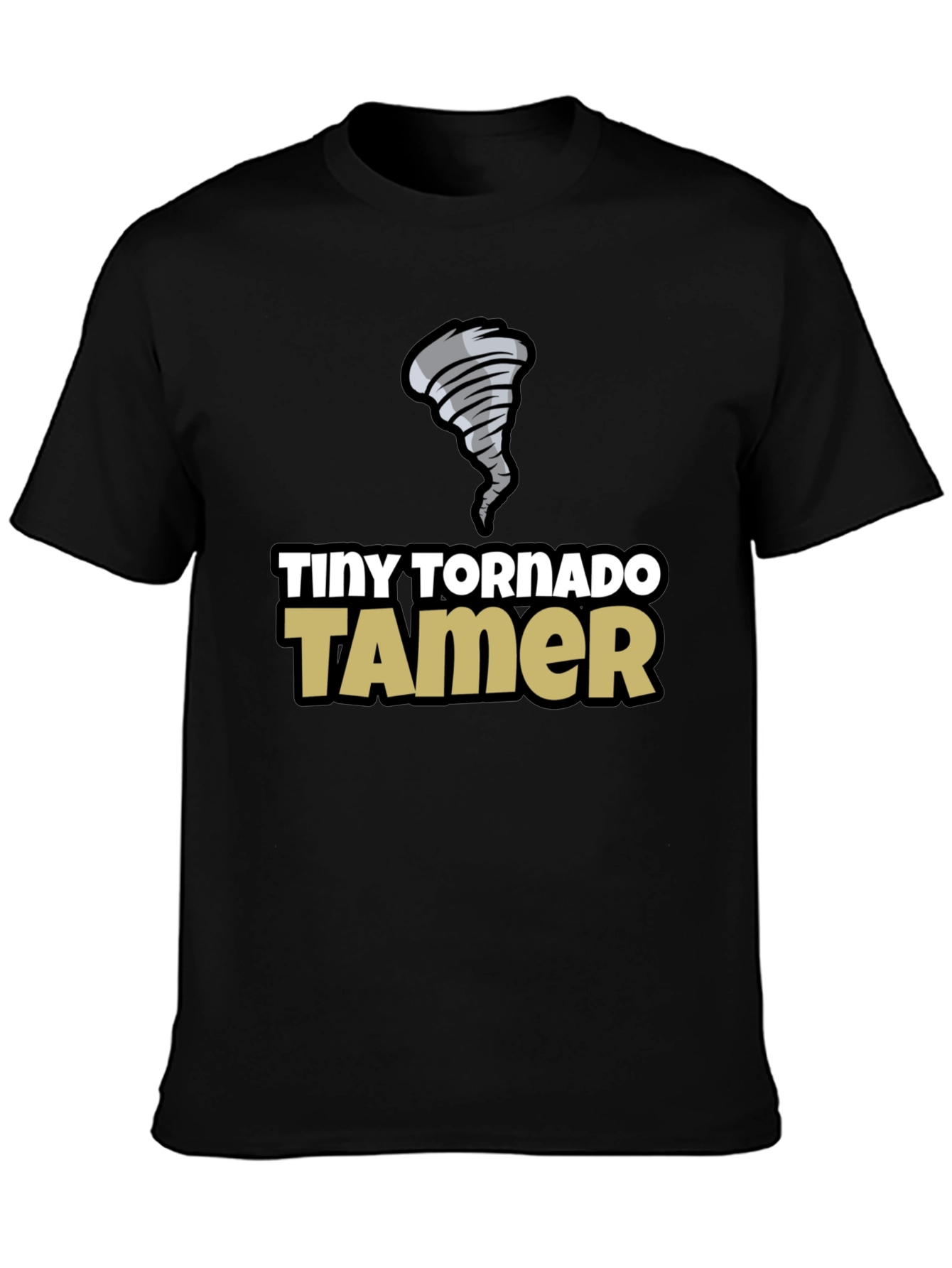 Tiny Tornado Tamer Black T-Shirt