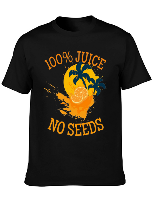 100% Juice No Seeds Black Graphic Tee