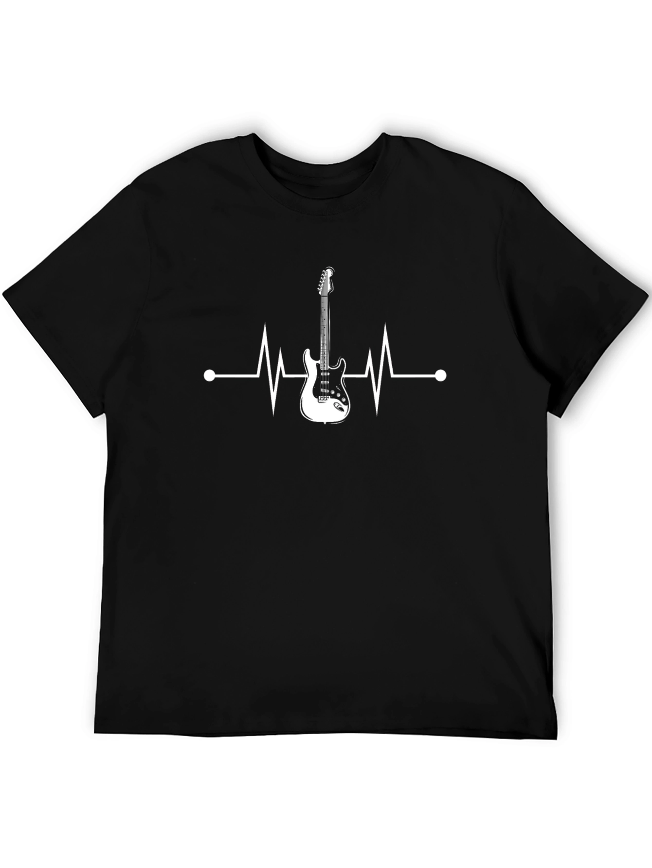 Guitar Heartbeat Graphic Tee - Music Lovers T-Shirt
