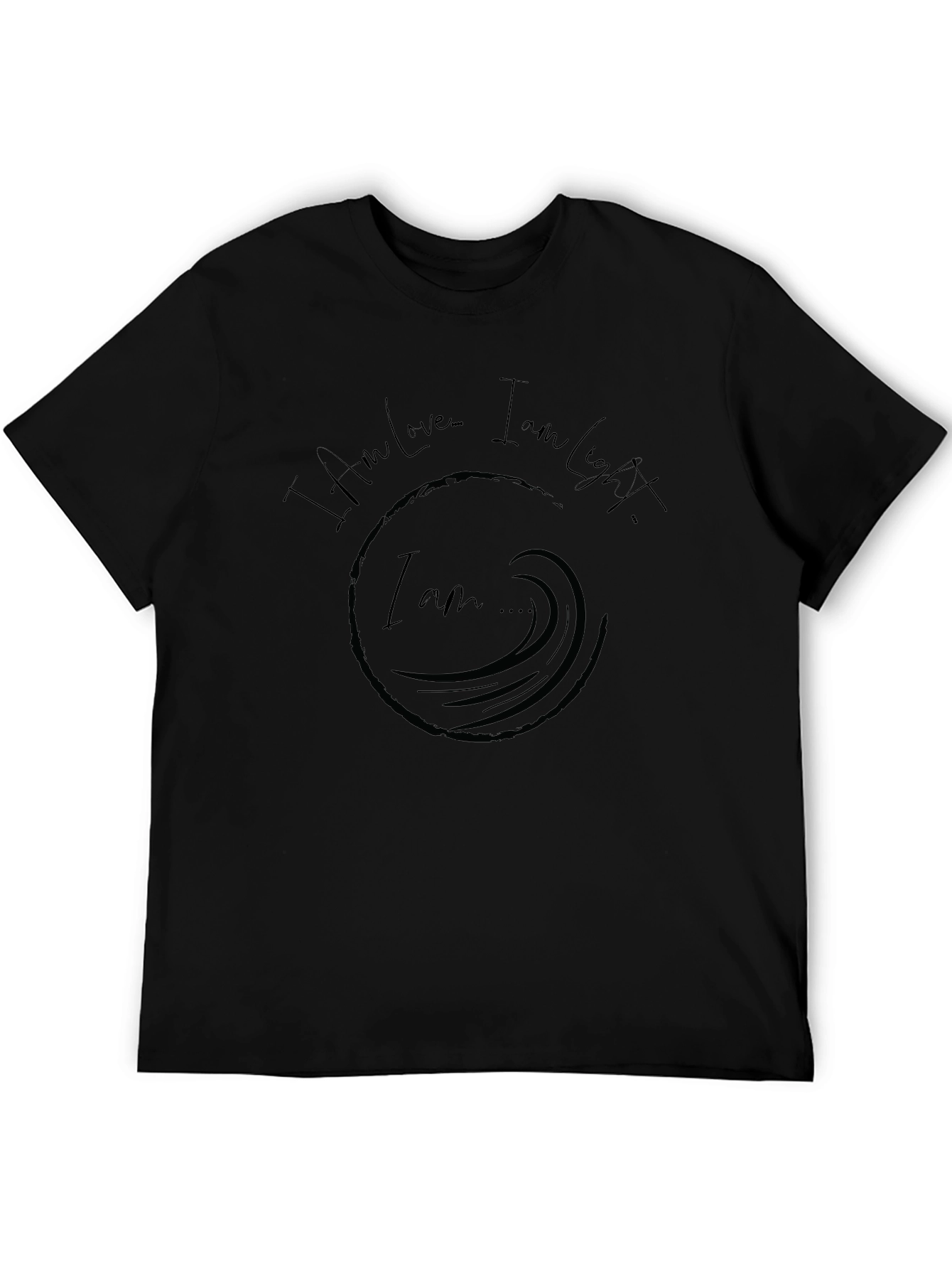 I Am Loved I Am Light Black Graphic T-Shirt