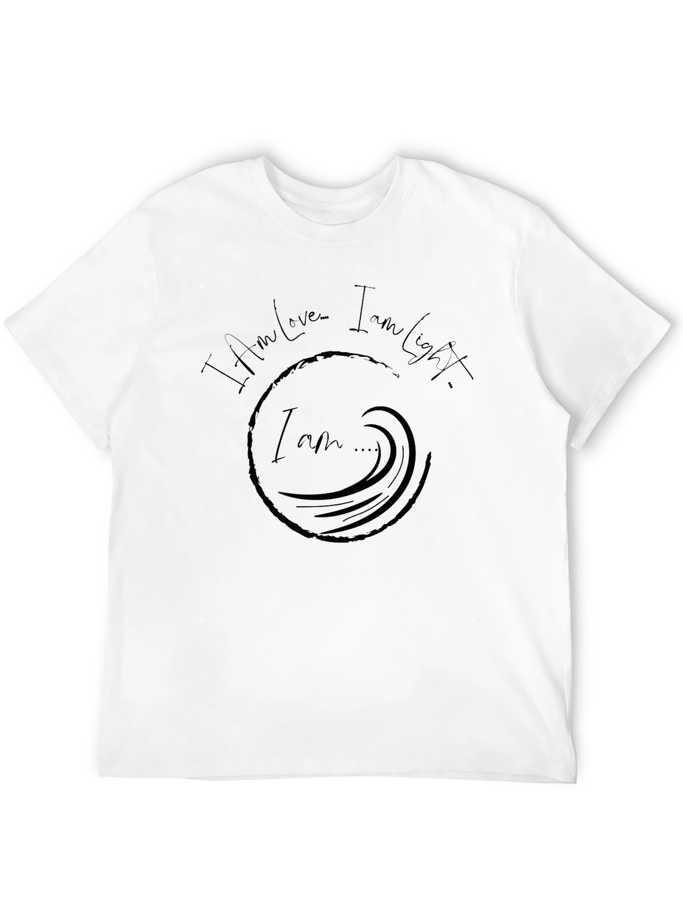 I Am Loved I Am Light Black Graphic T-Shirt