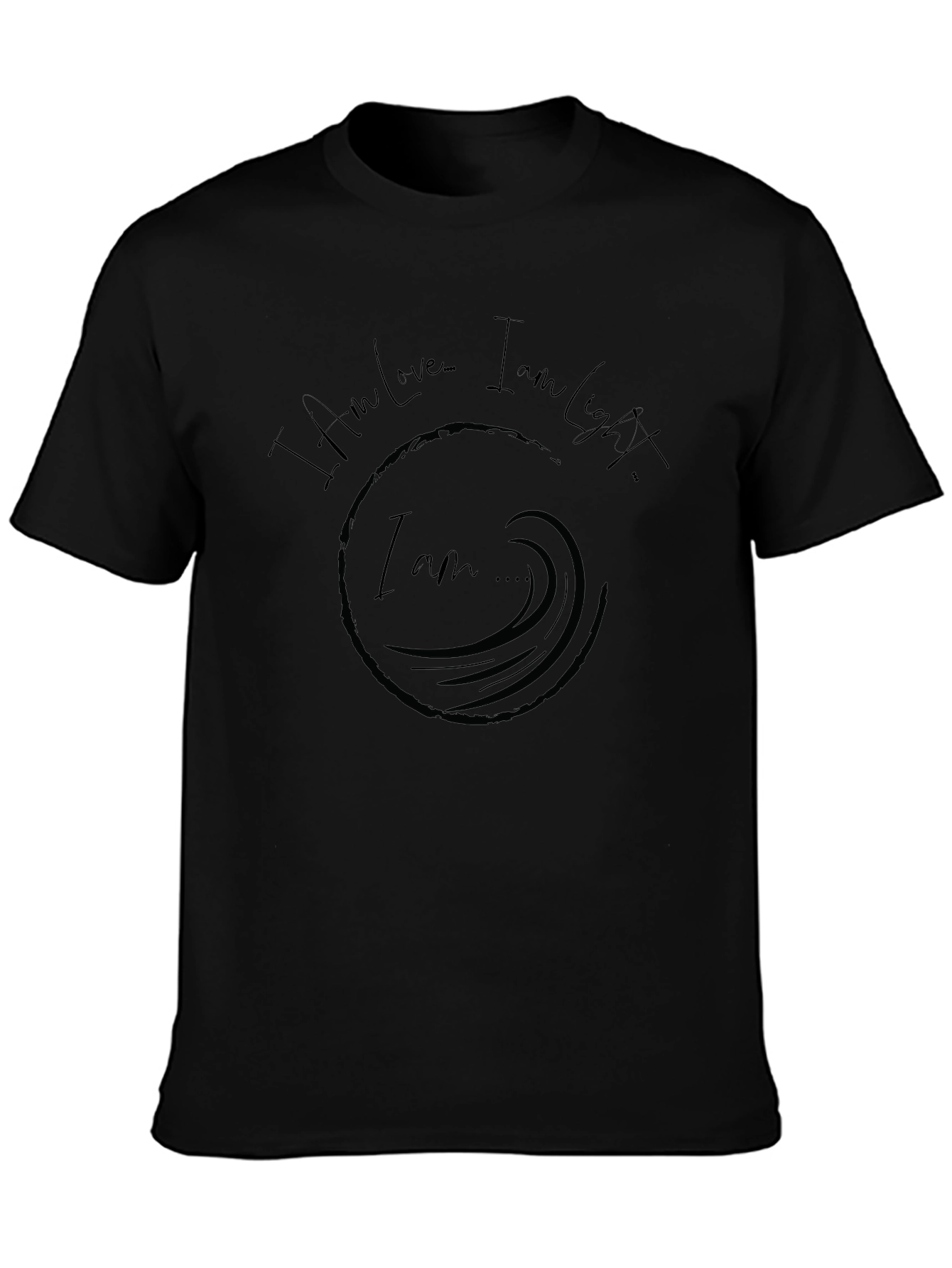 I Am Loved I Am Light Black Graphic T-Shirt