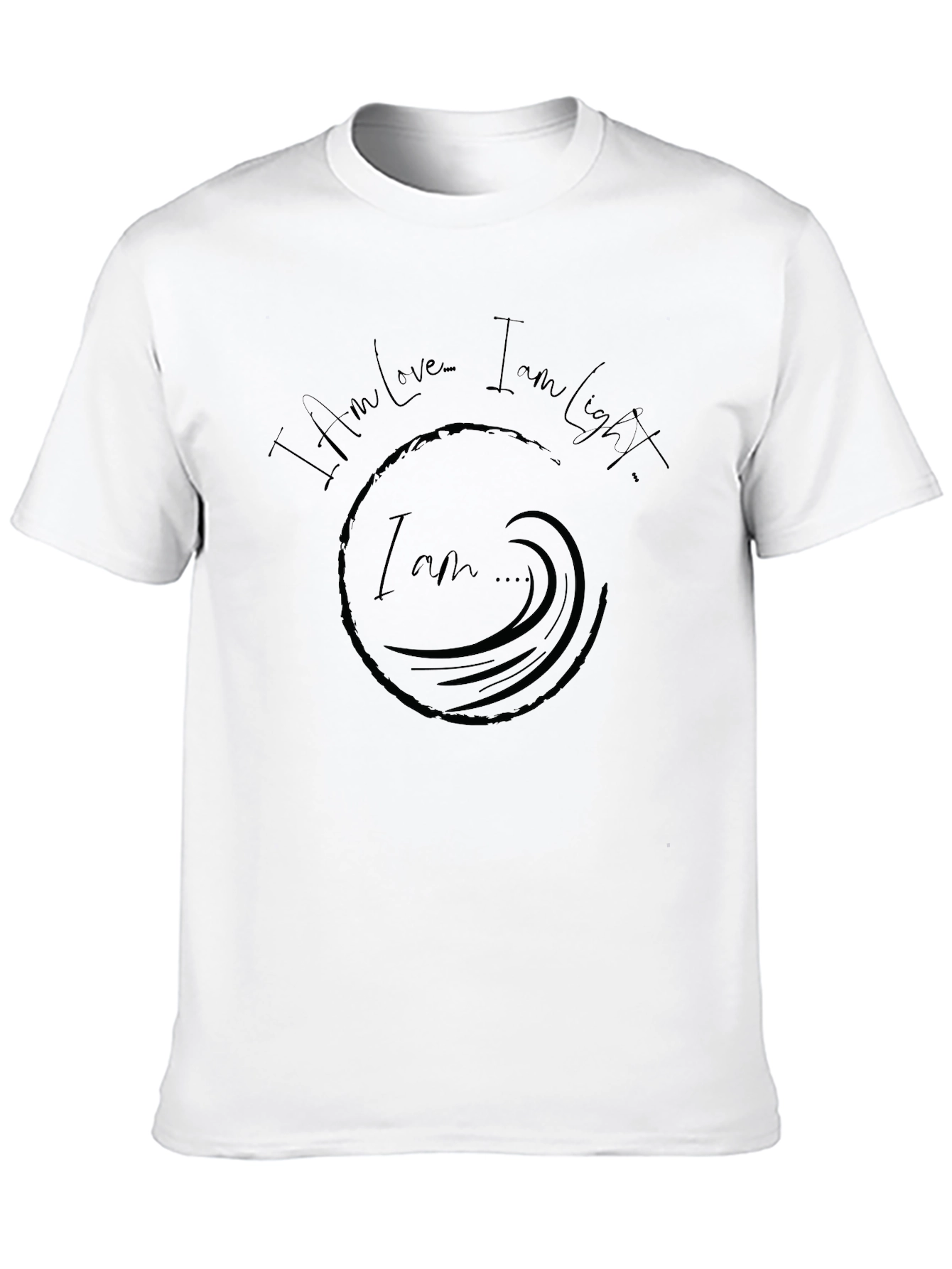 I Am Loved I Am Light Black Graphic T-Shirt