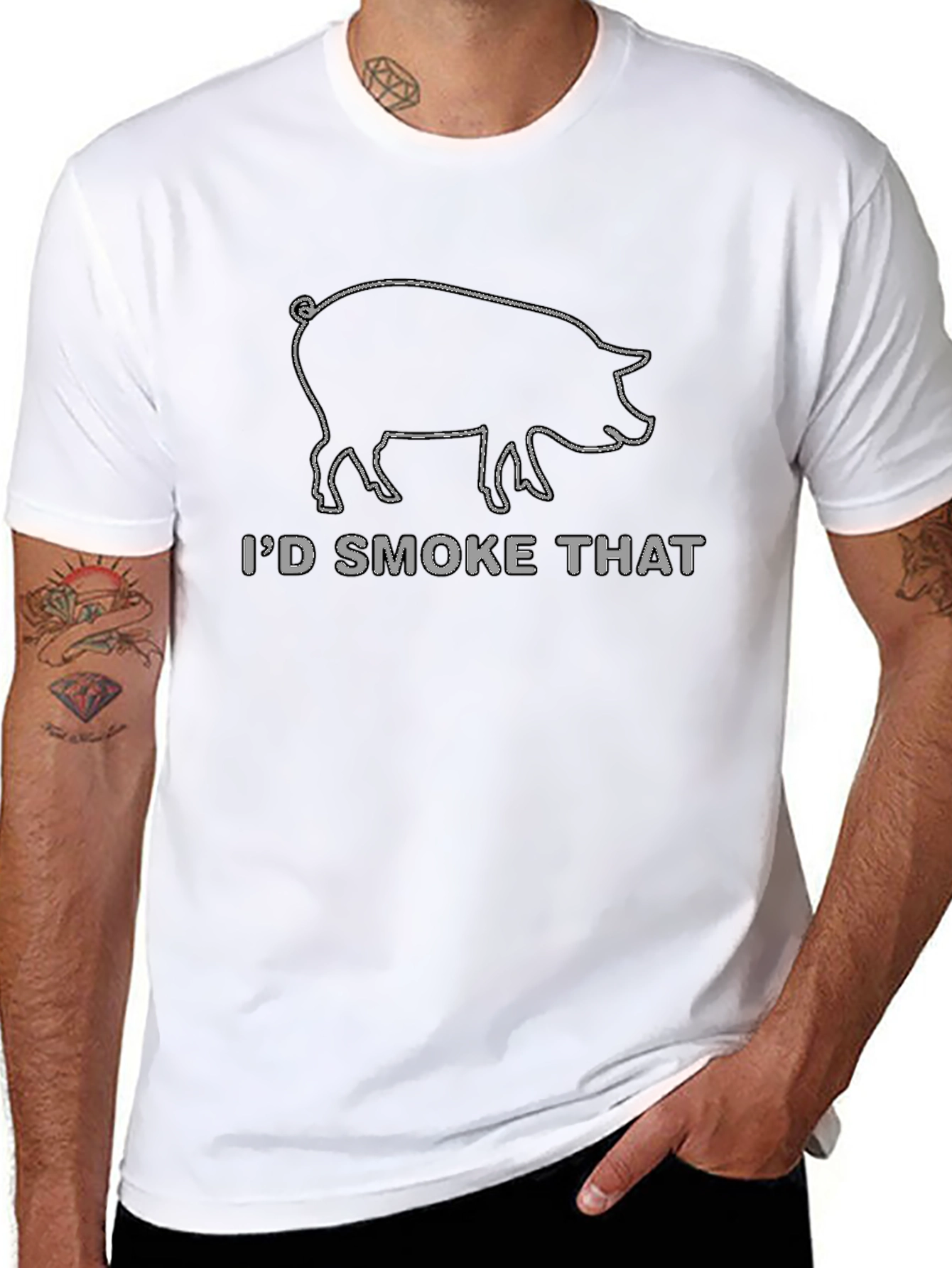 Id Smoke That Pig Graphic Tee