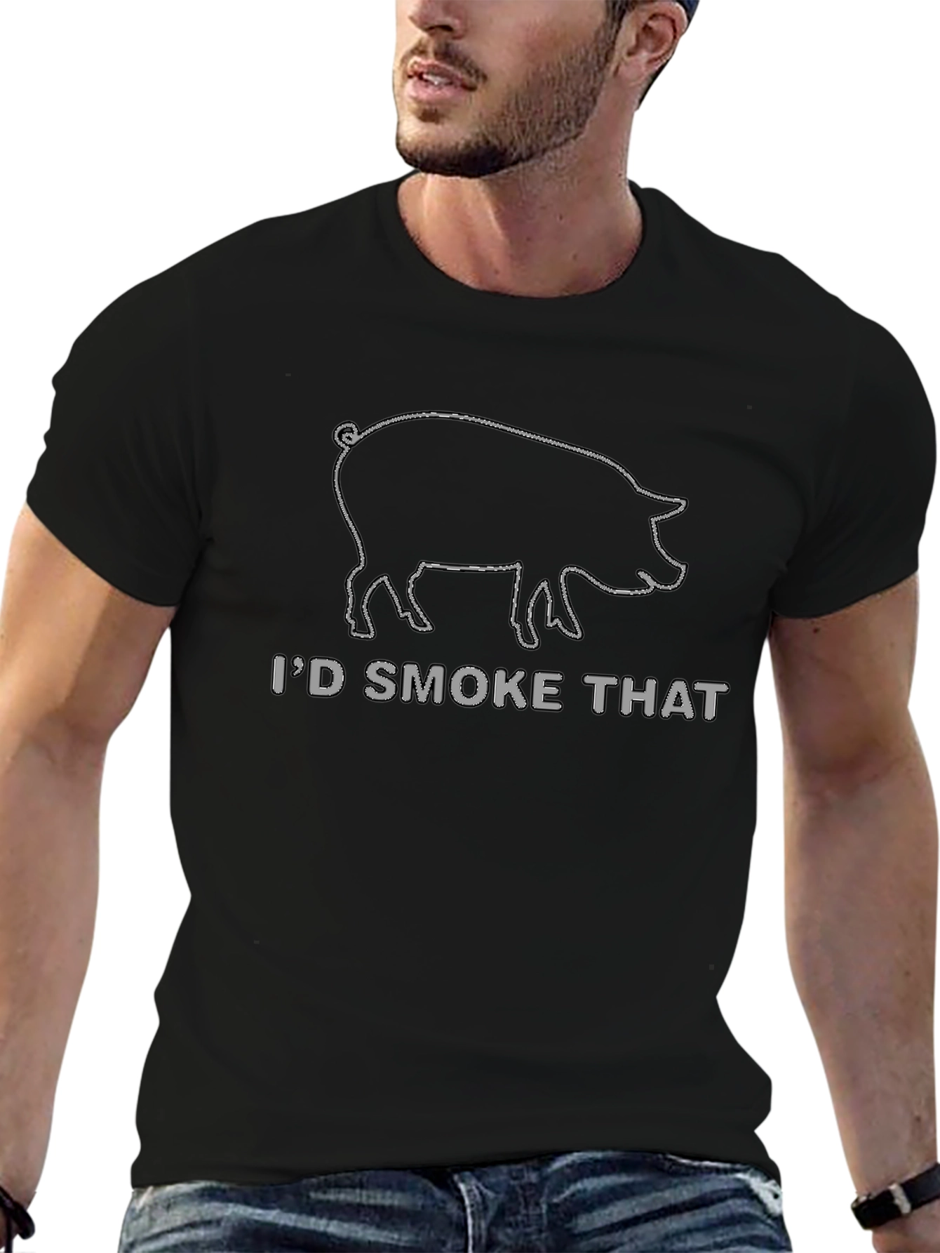 Id Smoke That Pig Graphic Tee