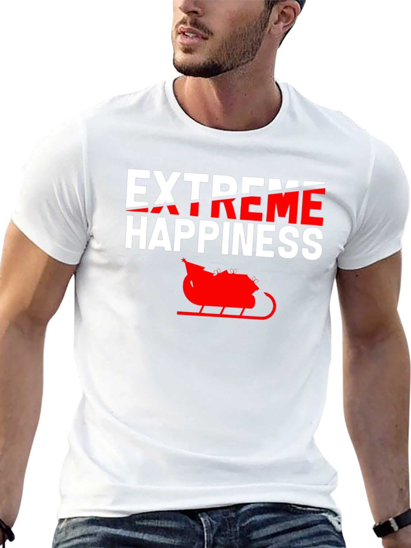 Extreme Happiness Christmas Sleigh T-Shirt