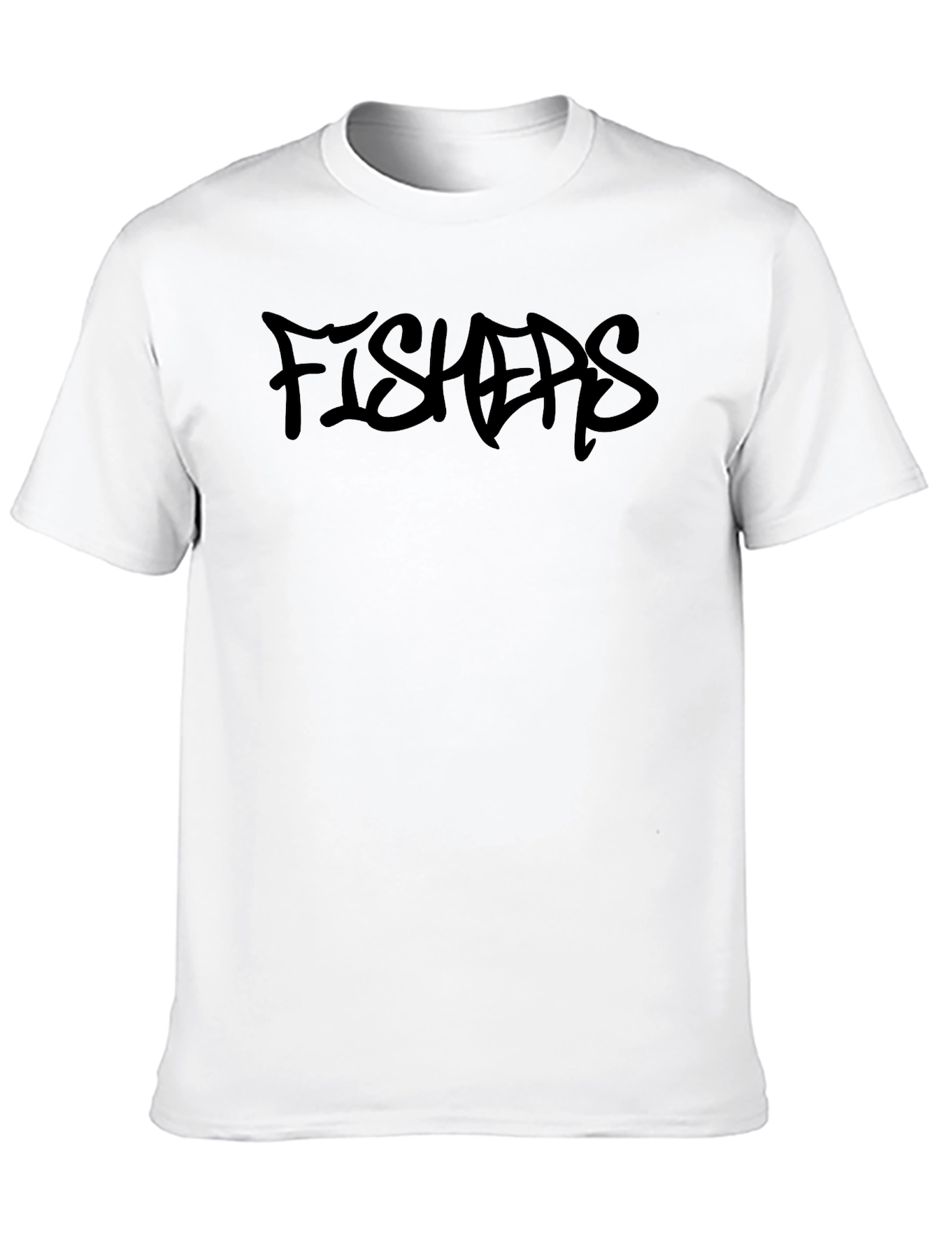 Mens Black Fishers Graphic Tee Shirt
