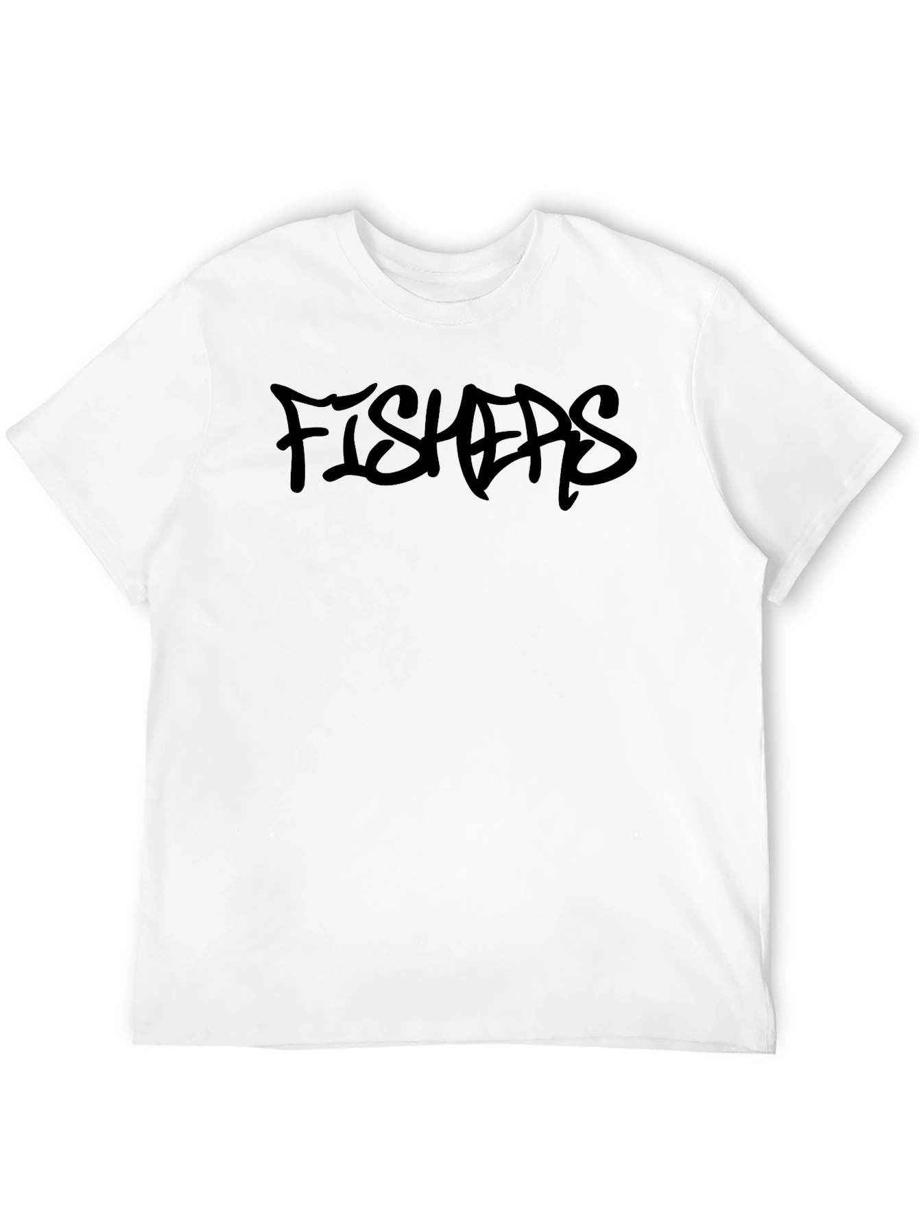 Mens Black Fishers Graphic Tee Shirt