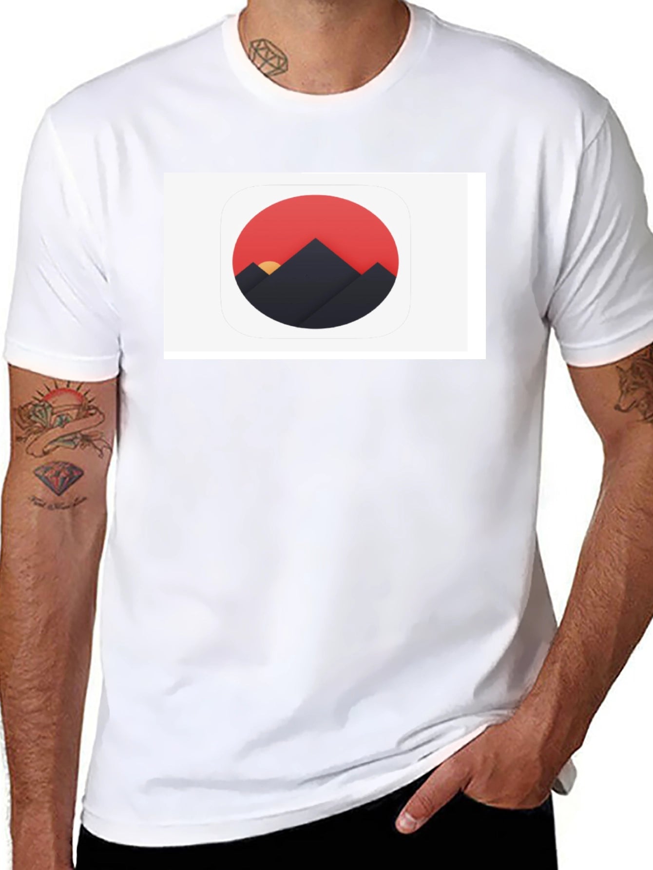 Mountains Graphic Black T-Shirt - Stylish Nature Design
