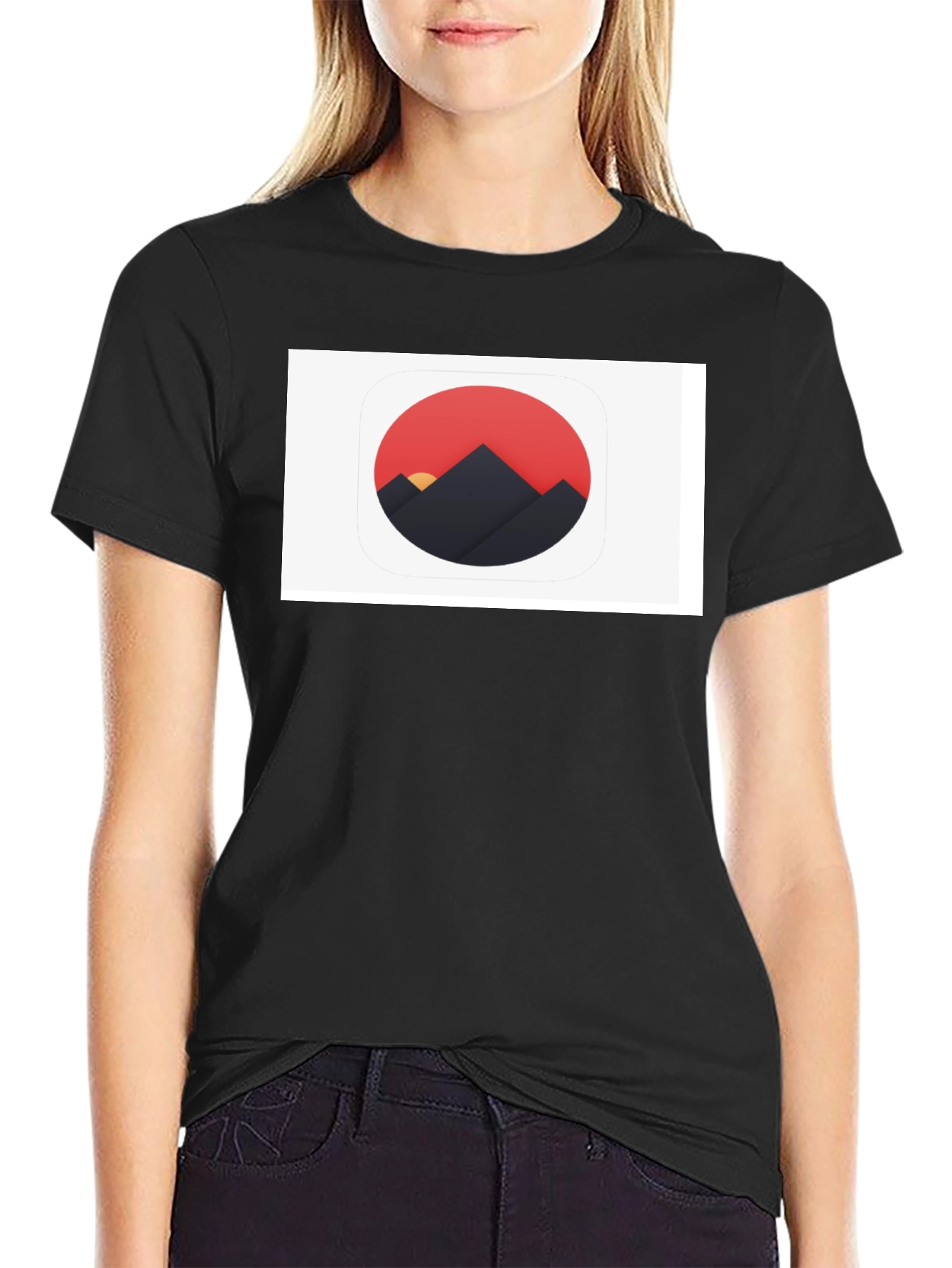 Mountains Graphic Black T-Shirt - Stylish Nature Design
