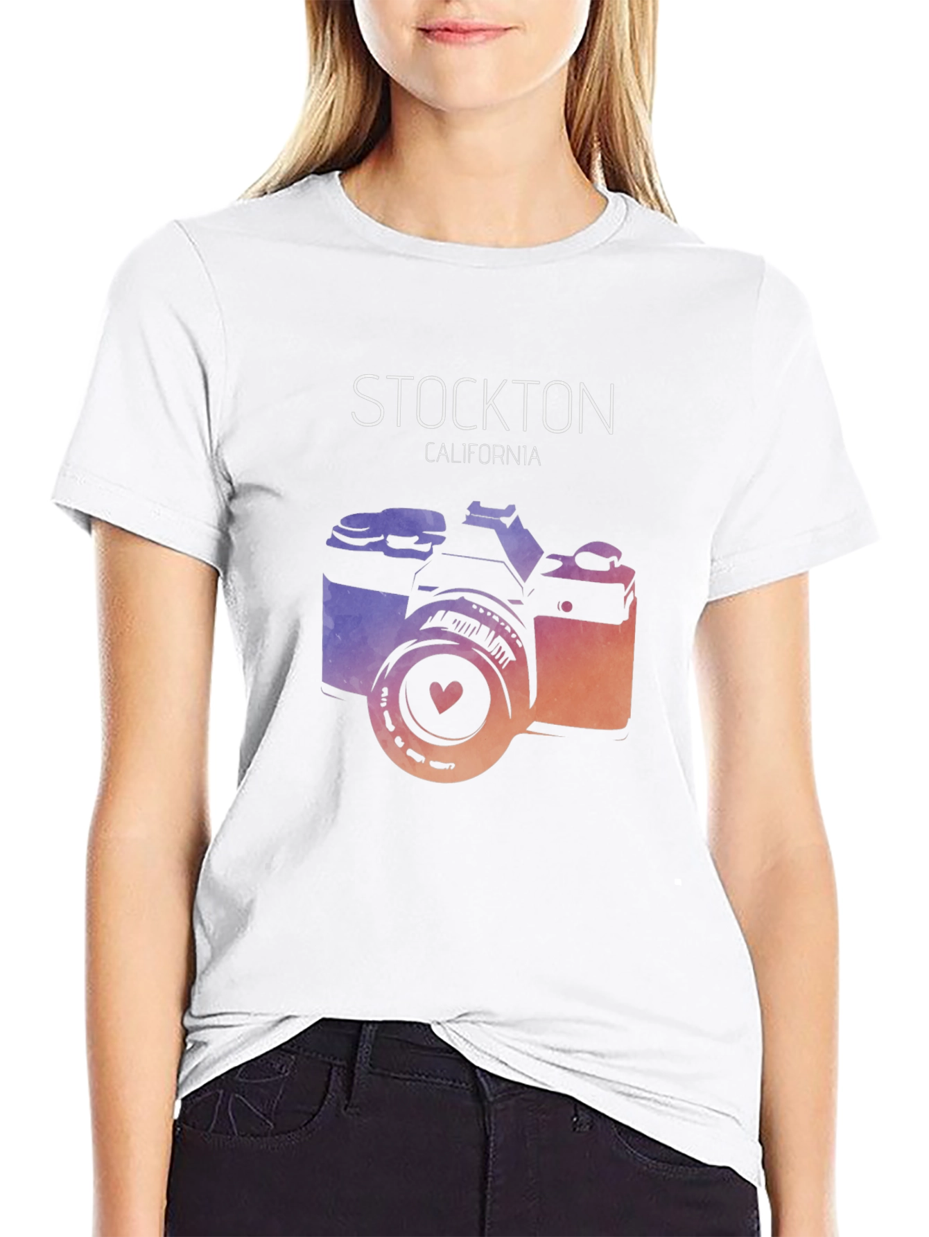 Stockton California Camera Graphic Tee