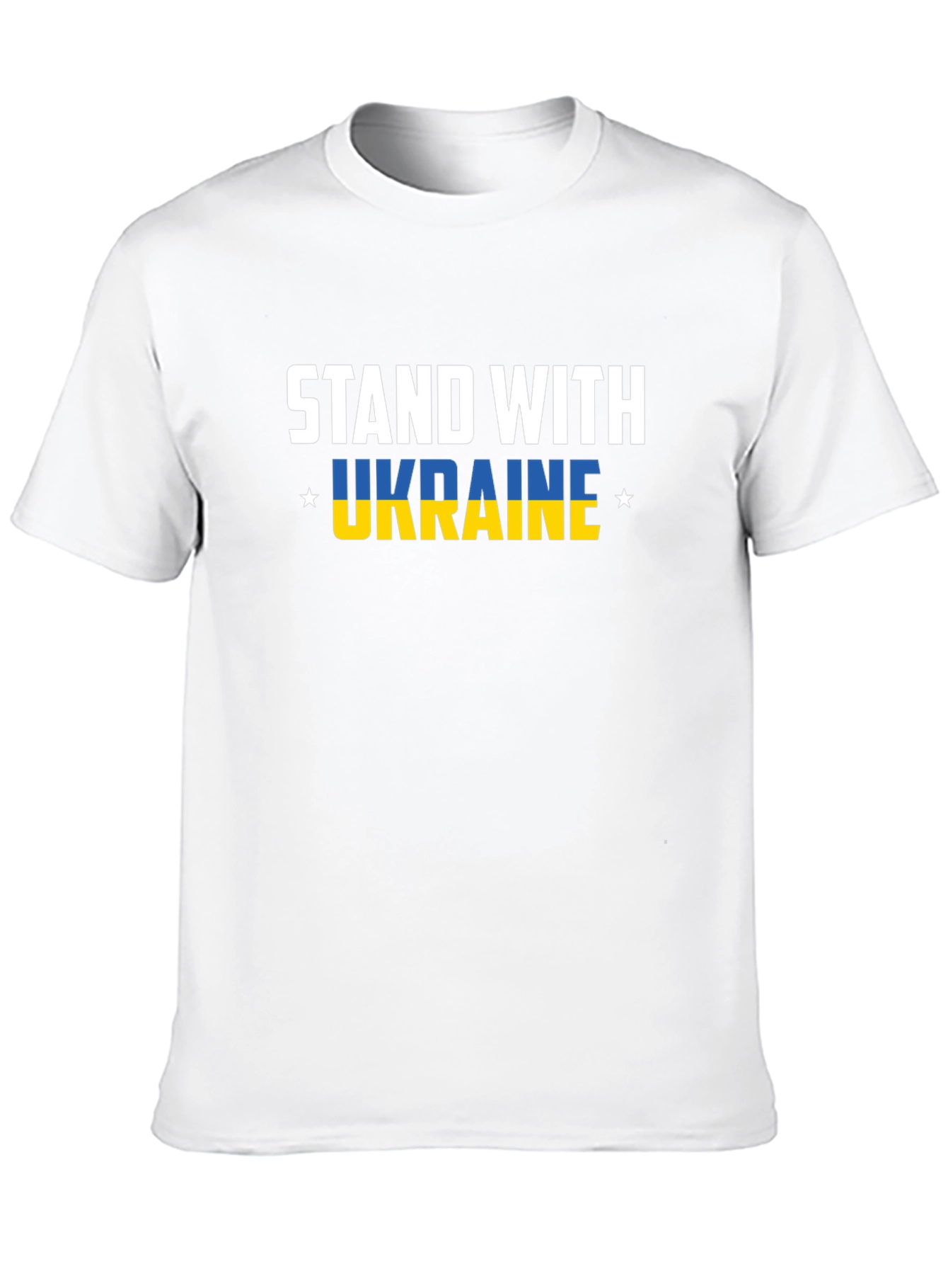 Stand With Ukraine Graphic Tee - Black Cotton T-Shirt