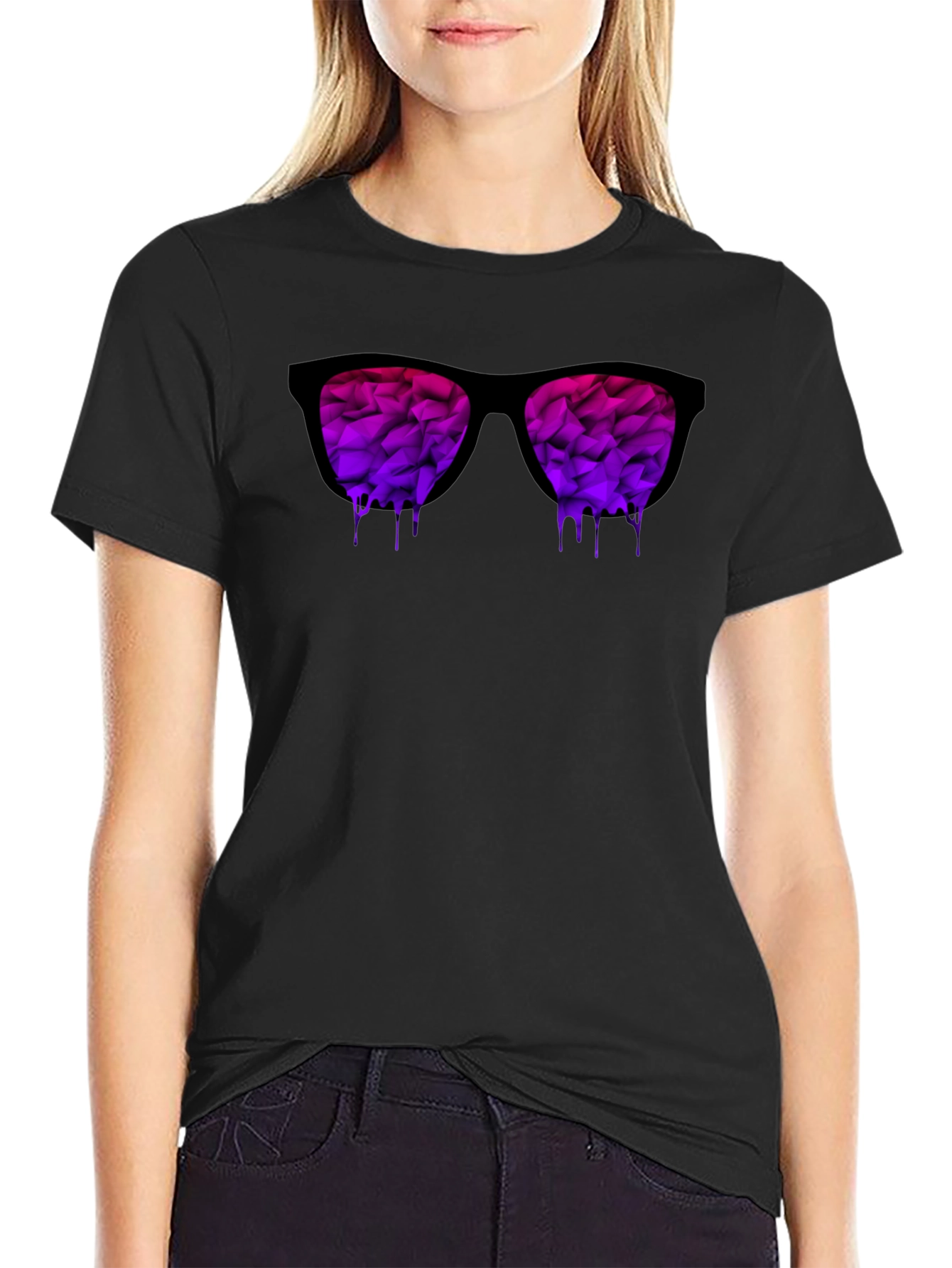 Mens Dripping Sunglasses Graphic T-Shirt
