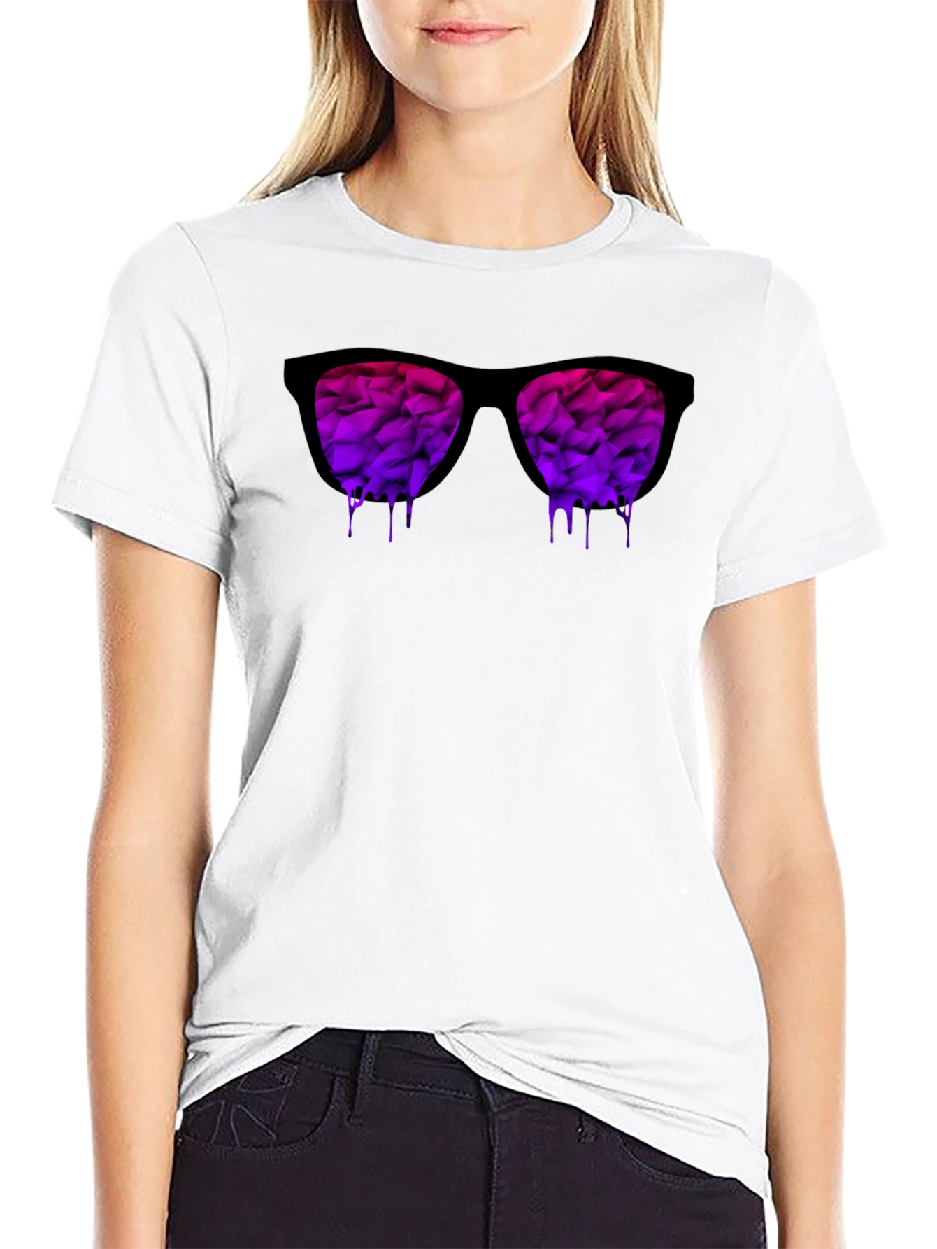Mens Dripping Sunglasses Graphic T-Shirt