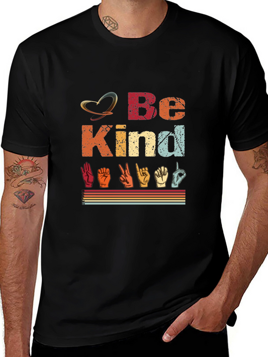 Be Kind ASL T-Shirt - Retro Sign Language