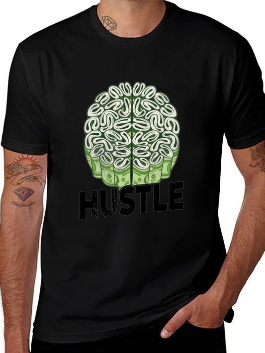 Hustle Brain Black T-Shirt - Money on My Mind