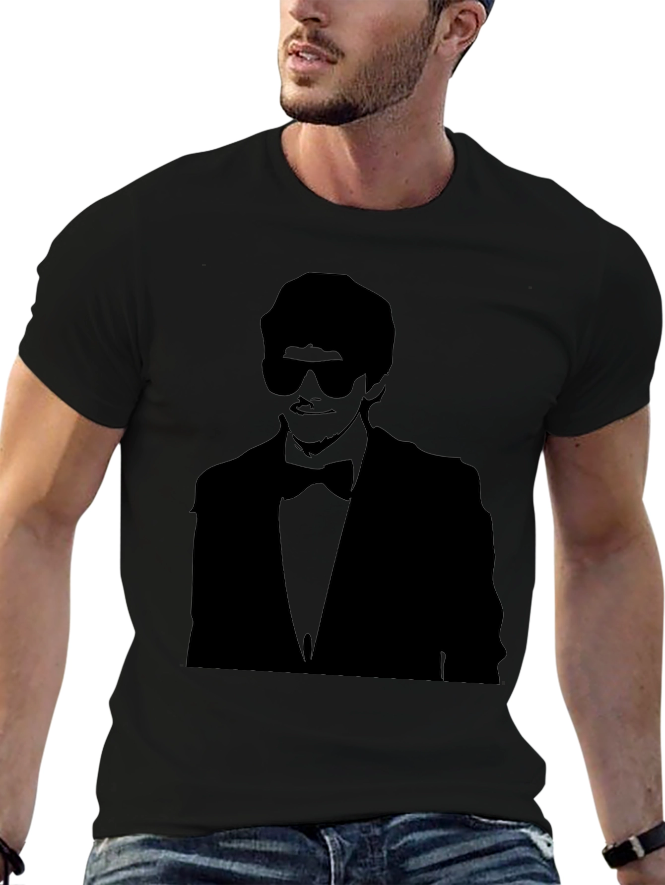 Silhouette Tuxedo T-Shirt - Black