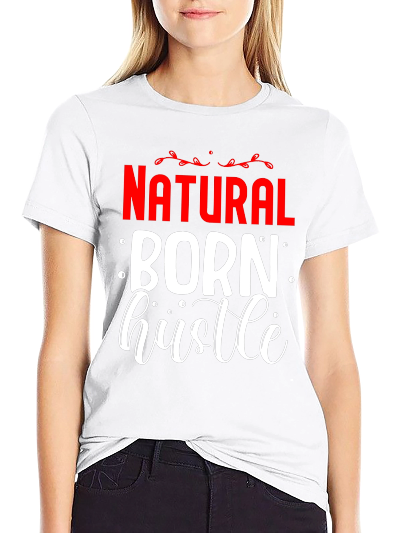 Natural Born Hustle Black Graphic Tee