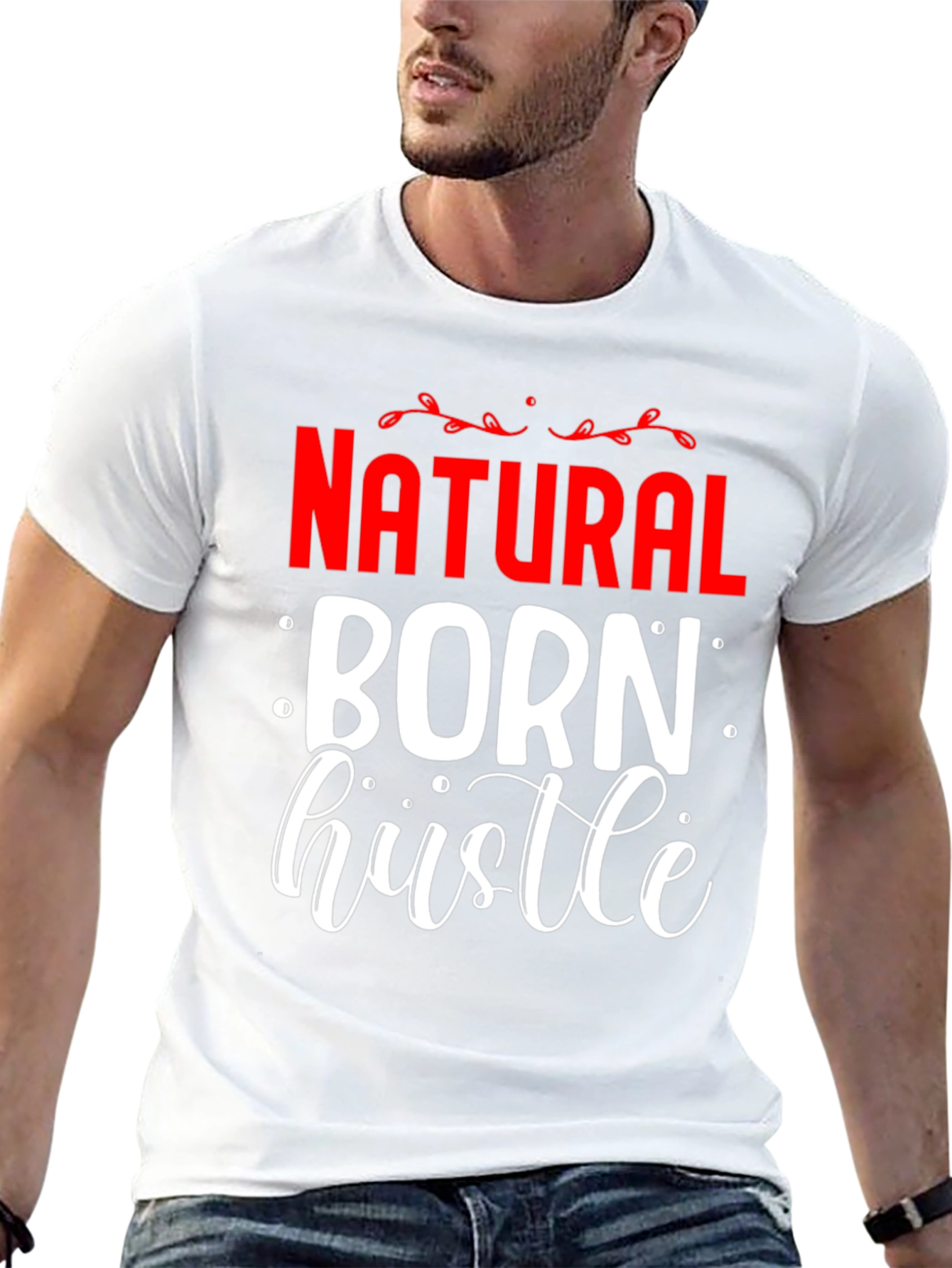 Natural Born Hustle Black Graphic Tee