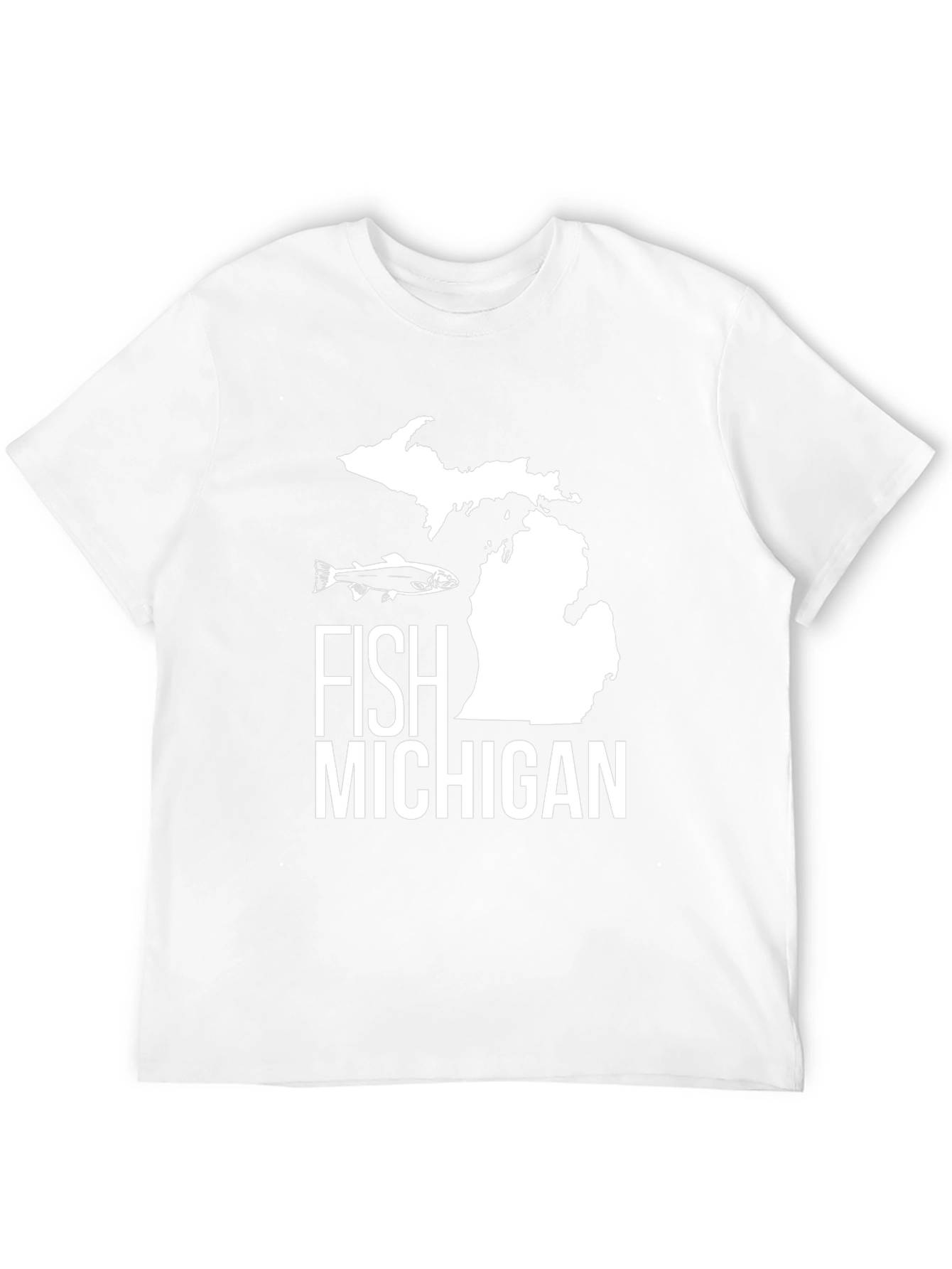 Fish Michigan T-Shirt - Black Graphic Tee