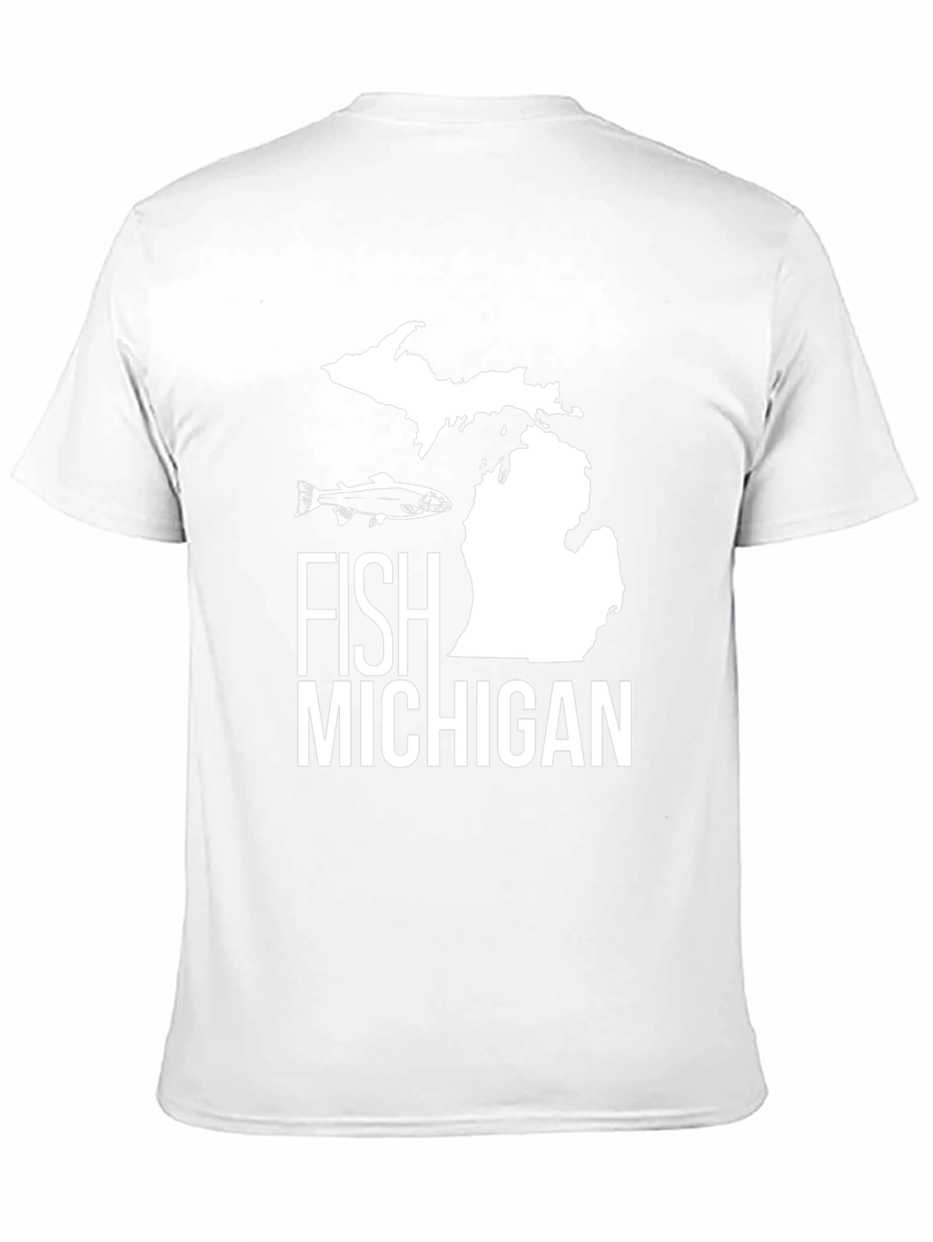 Fish Michigan T-Shirt - Black Graphic Tee