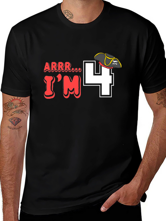 Arrr Im 4 Pirate Birthday T-Shirt