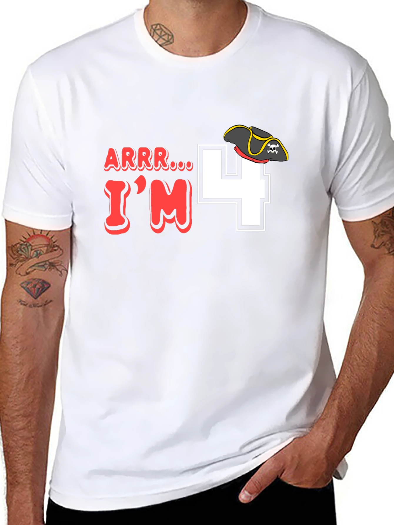 Arrr Im 4 Pirate Birthday T-Shirt