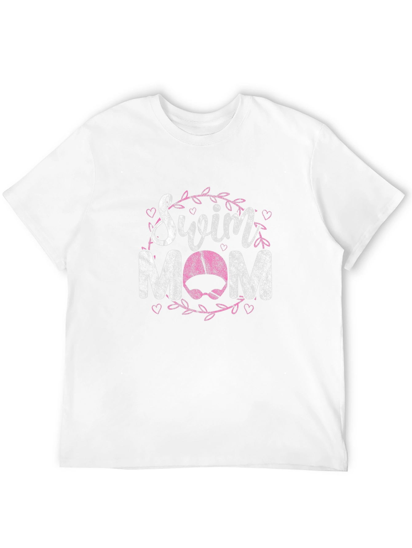 Swim Mom Graphic T-Shirt - Black Cotton Blend