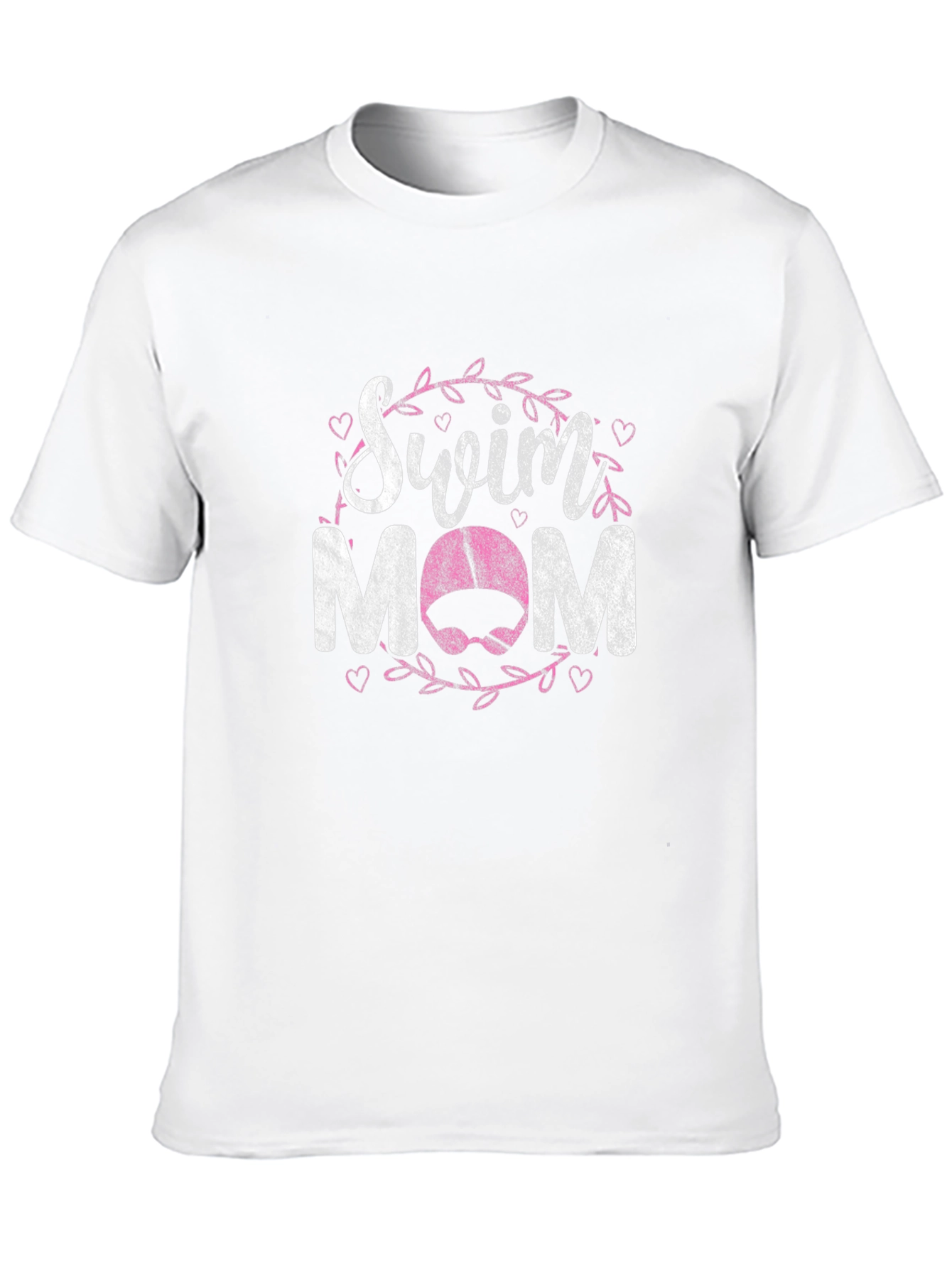 Swim Mom Graphic T-Shirt - Black Cotton Blend