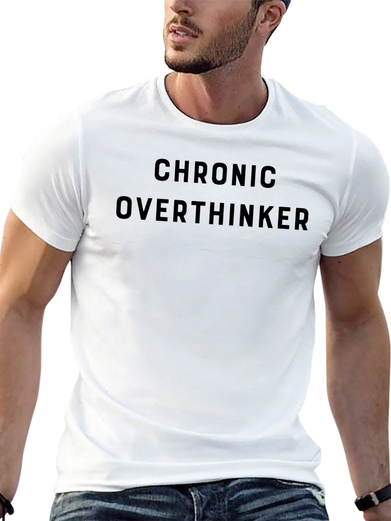 Chronic Overthinker Black T-Shirt
