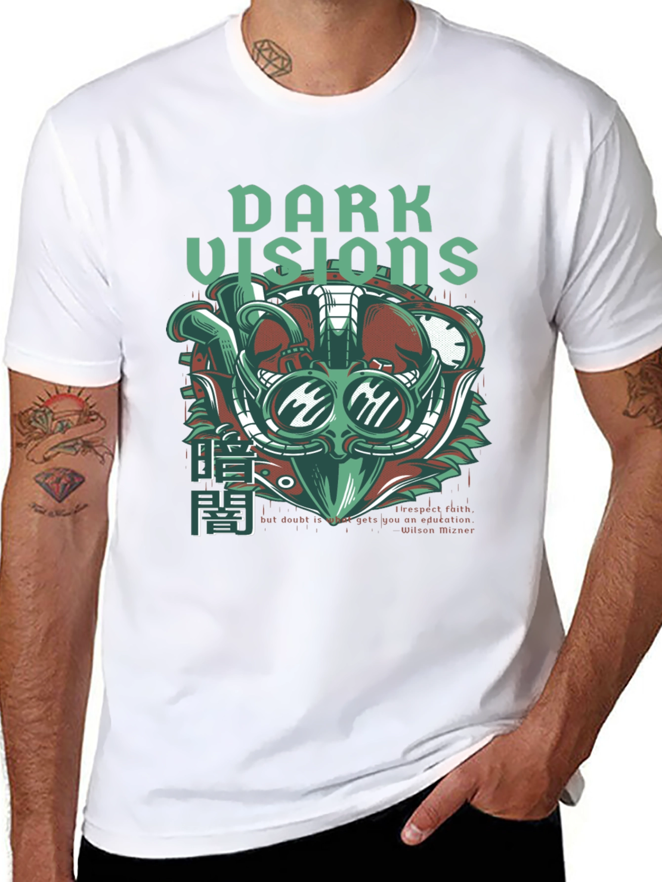 Dark Visions Graphic Print Mens T-Shirt