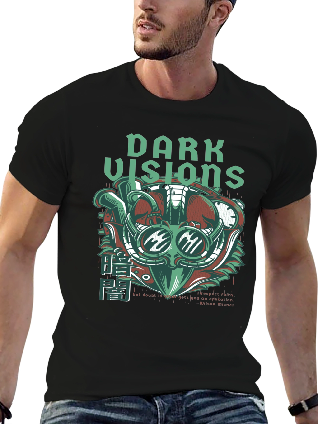 Dark Visions Graphic Print Mens T-Shirt