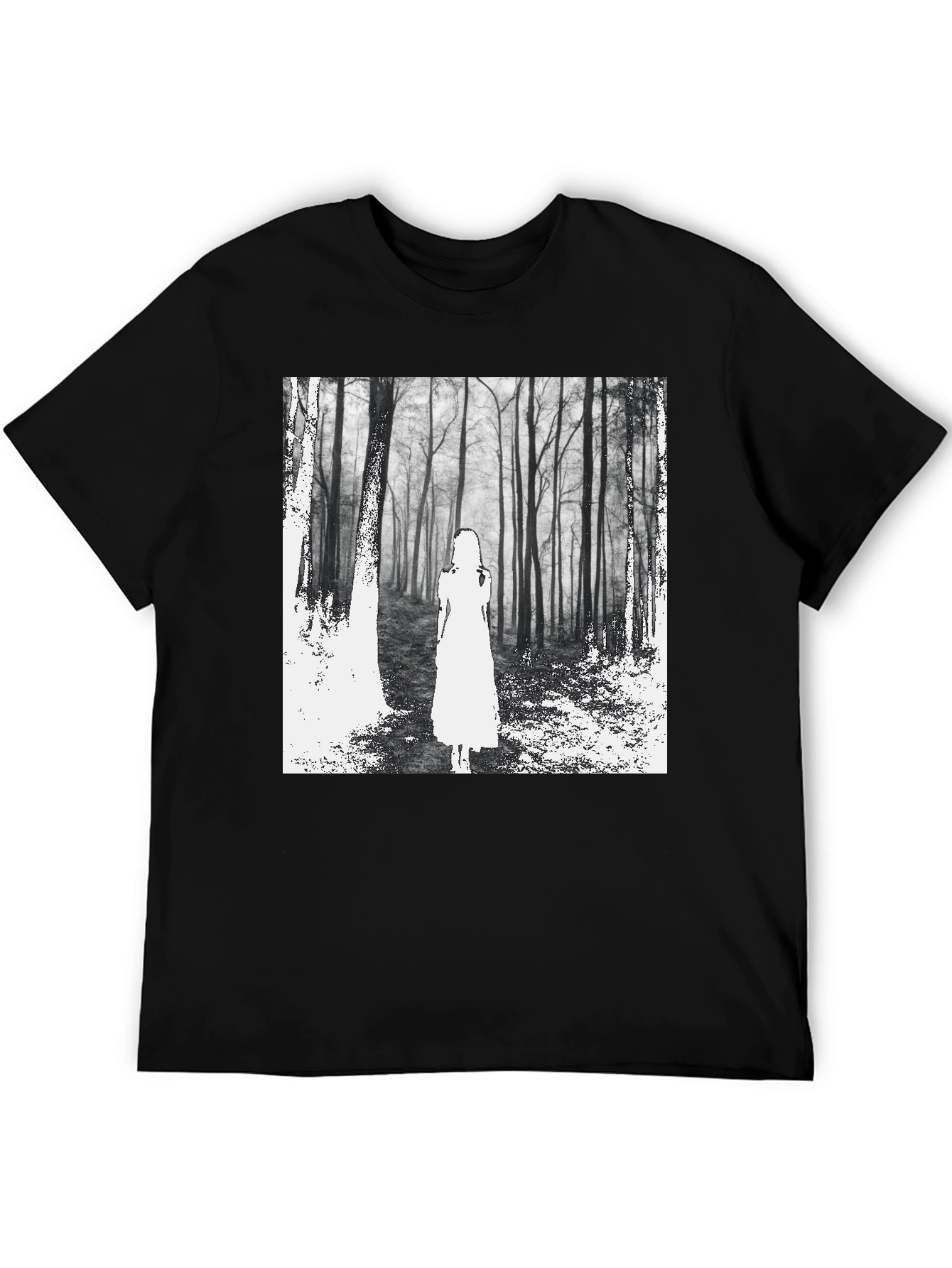Mystic Forest Graphic Tee - Black Unisex T-Shirt