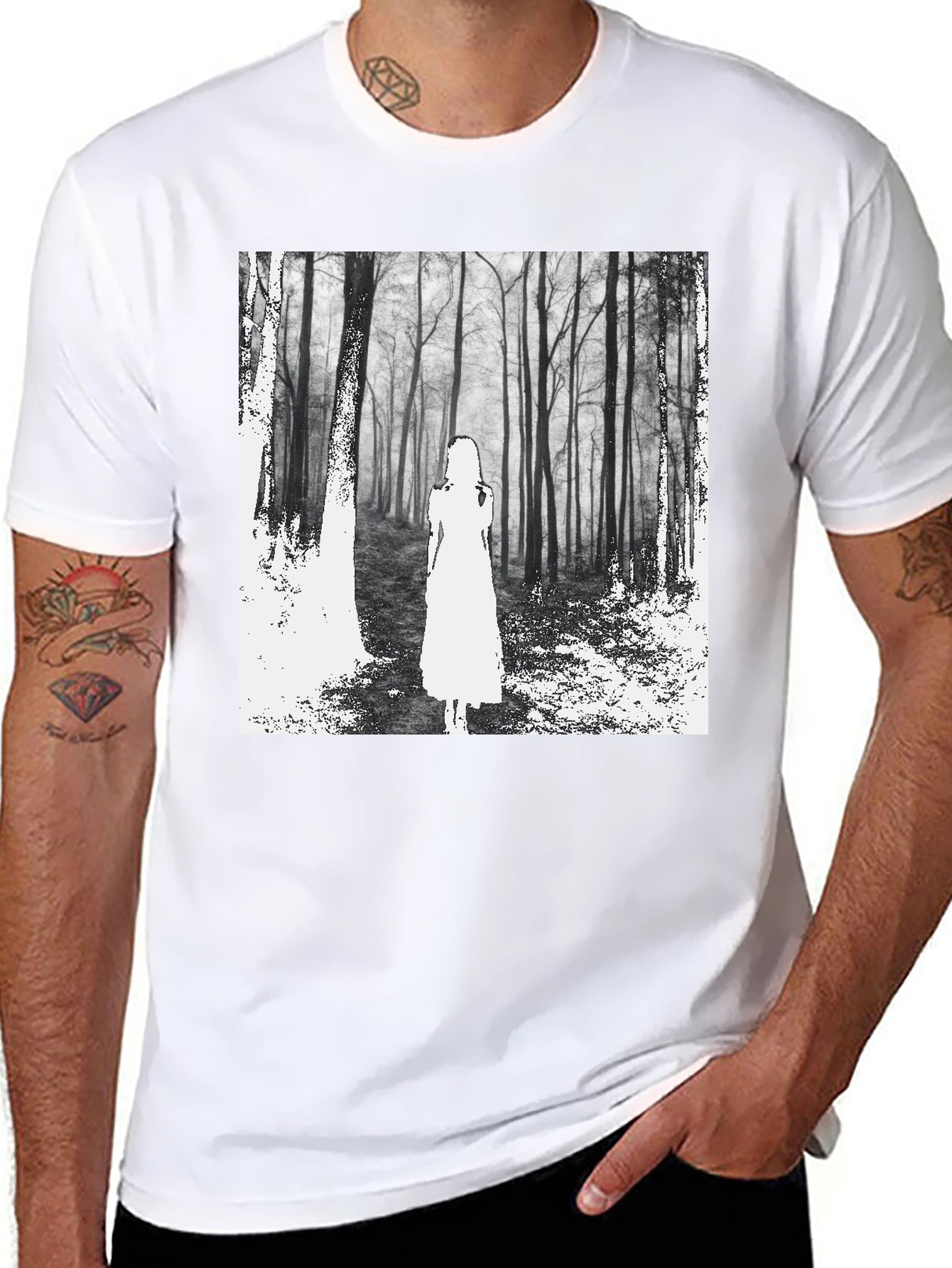 Mystic Forest Graphic Tee - Black Unisex T-Shirt