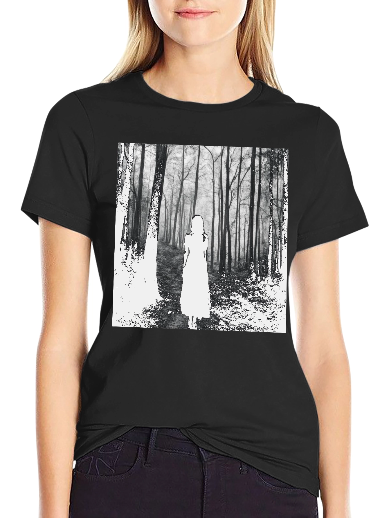 Mystic Forest Graphic Tee - Black Unisex T-Shirt
