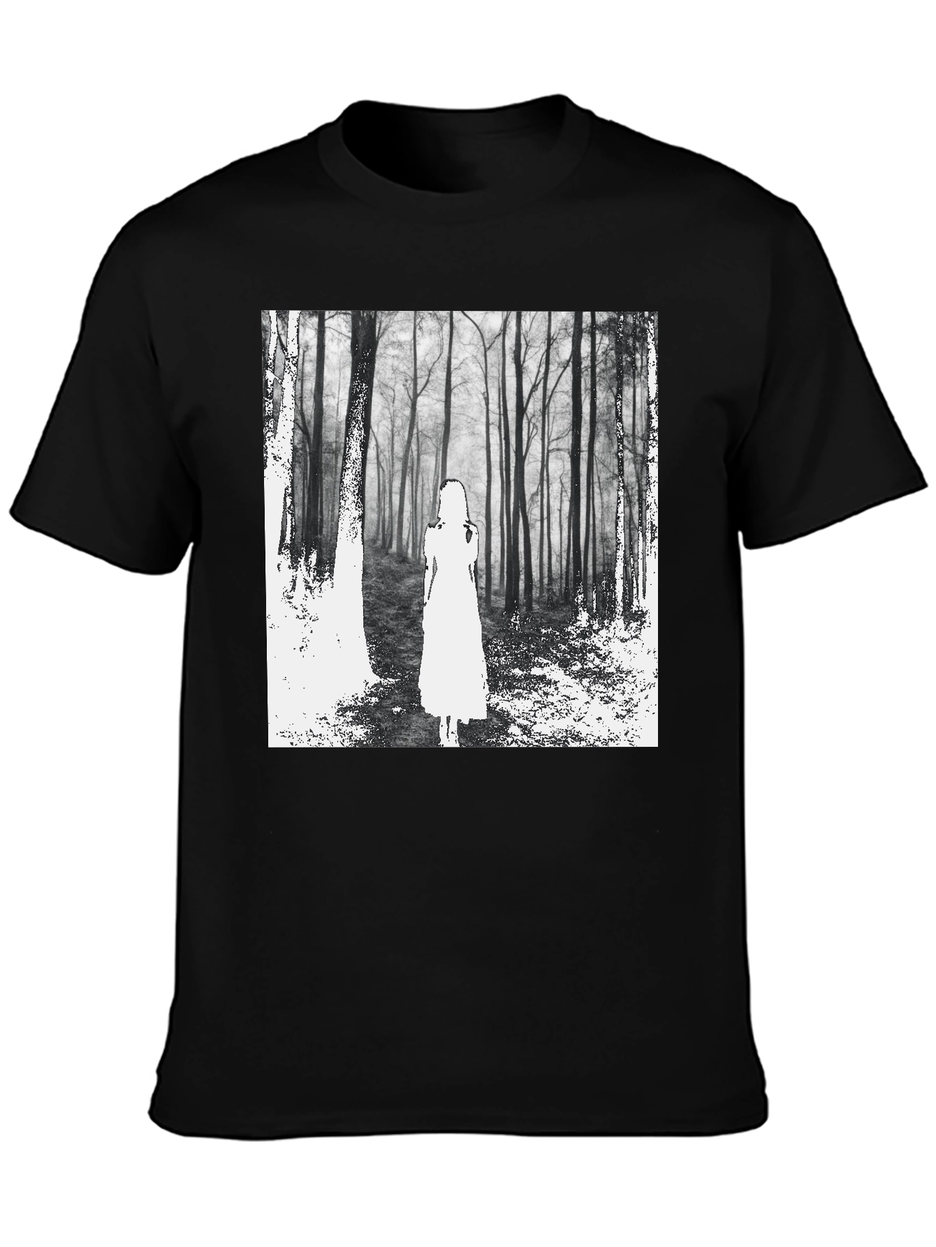 Mystic Forest Graphic Tee - Black Unisex T-Shirt